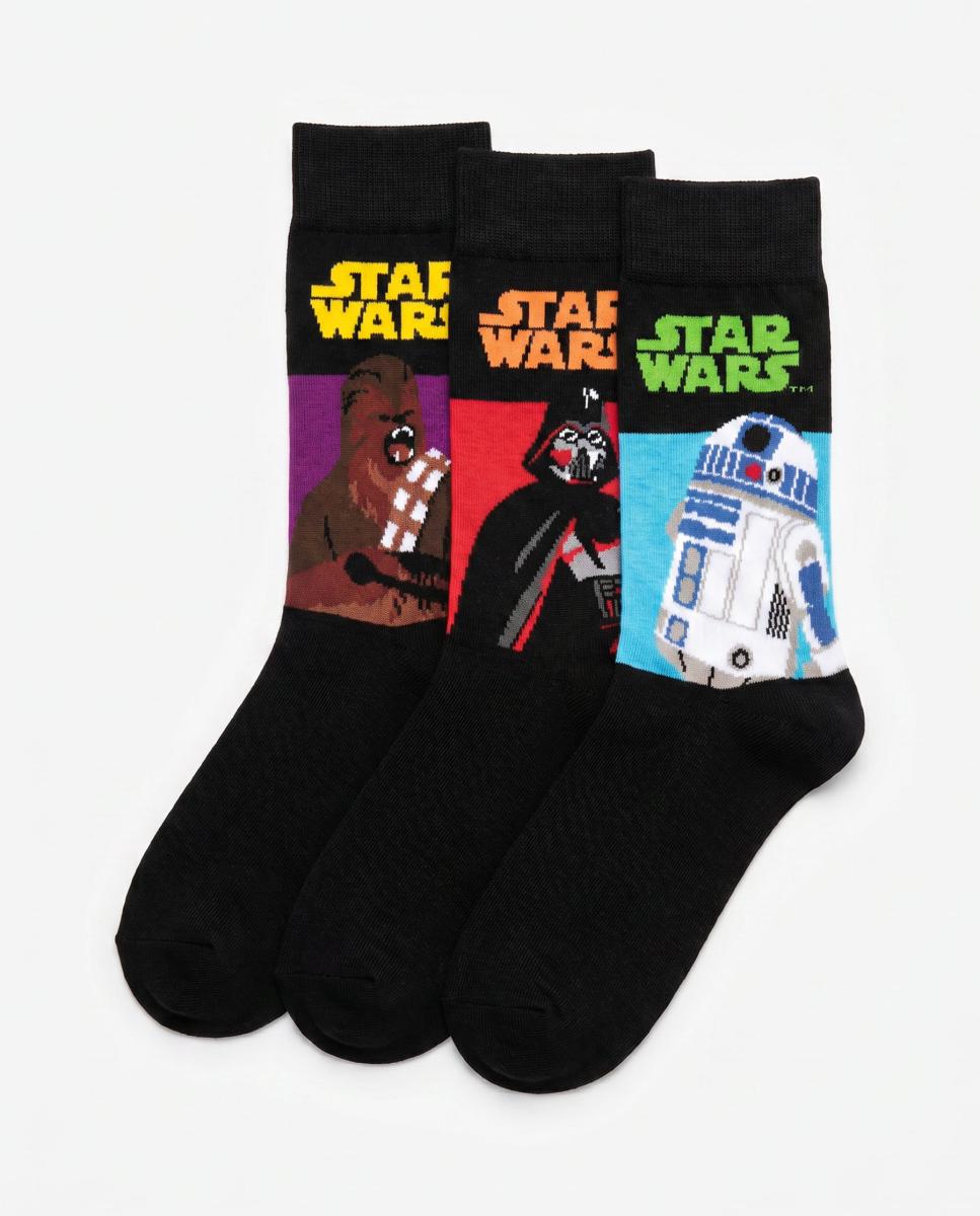 Imagem 1 de Caixa de Três Pares de Meias Star Wars