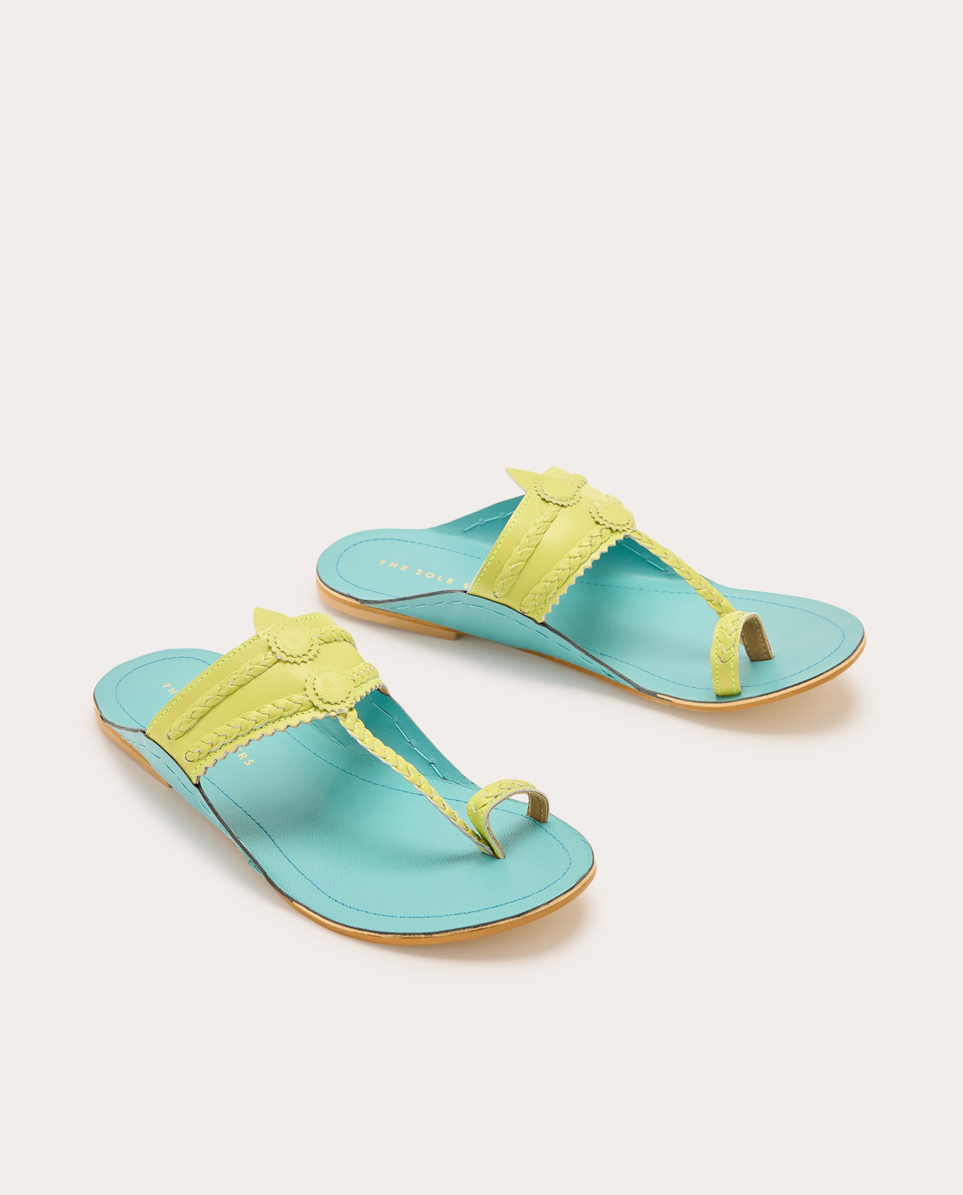 Sandalias planas Two Tones - Azul Azul-2