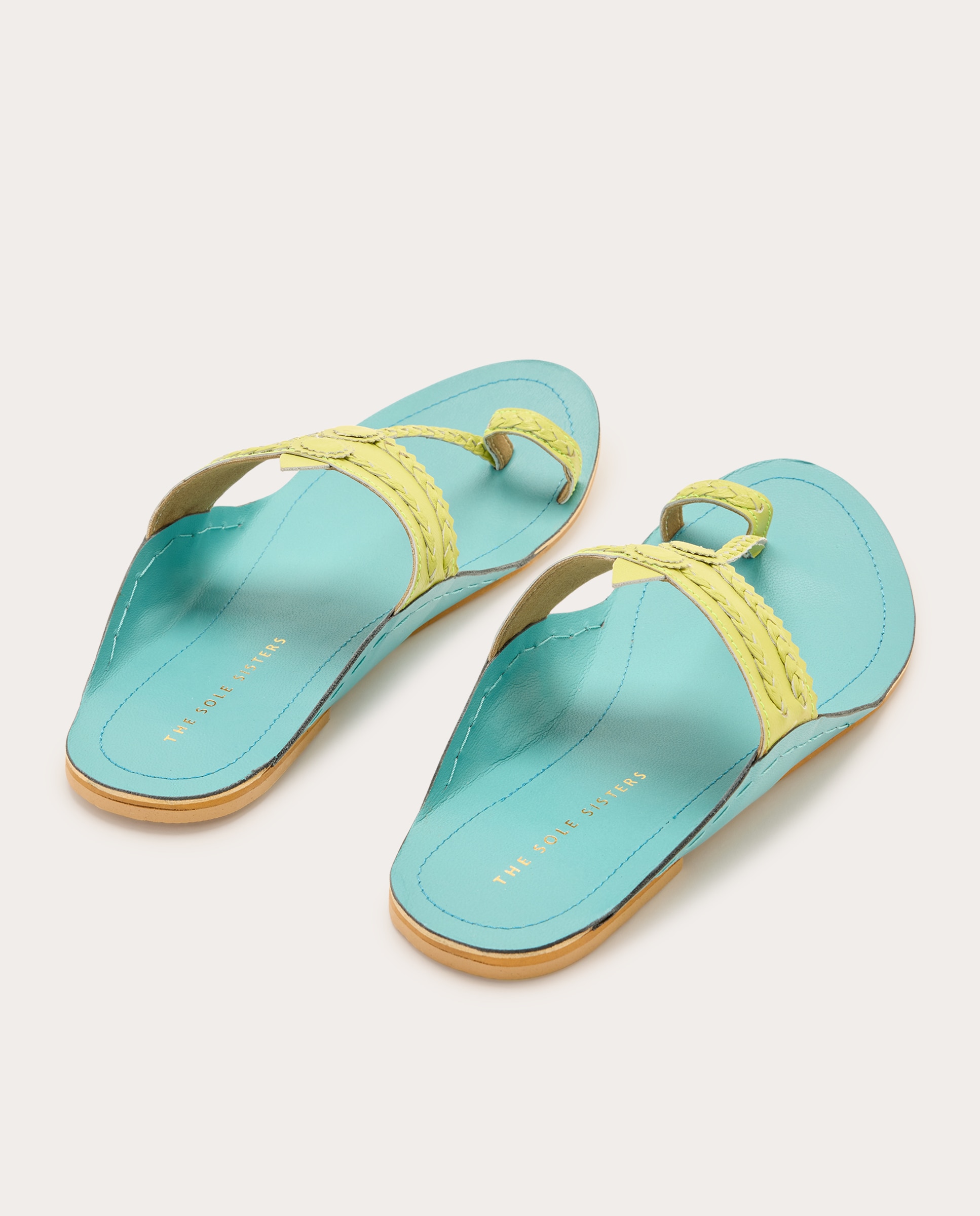 Sandalias planas Two Tones - Azul Azul-3