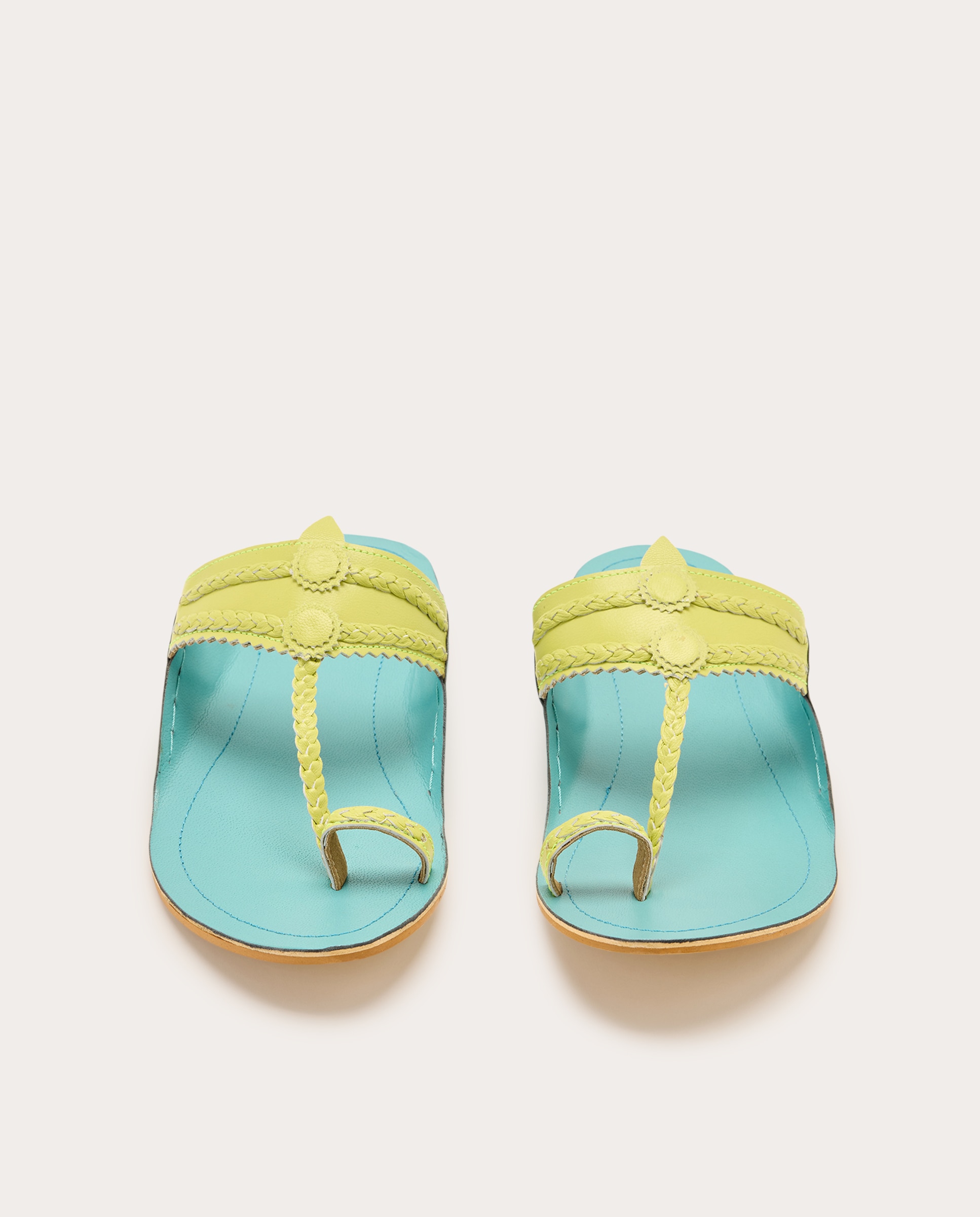 Sandalias planas Two Tones - Azul Azul-4