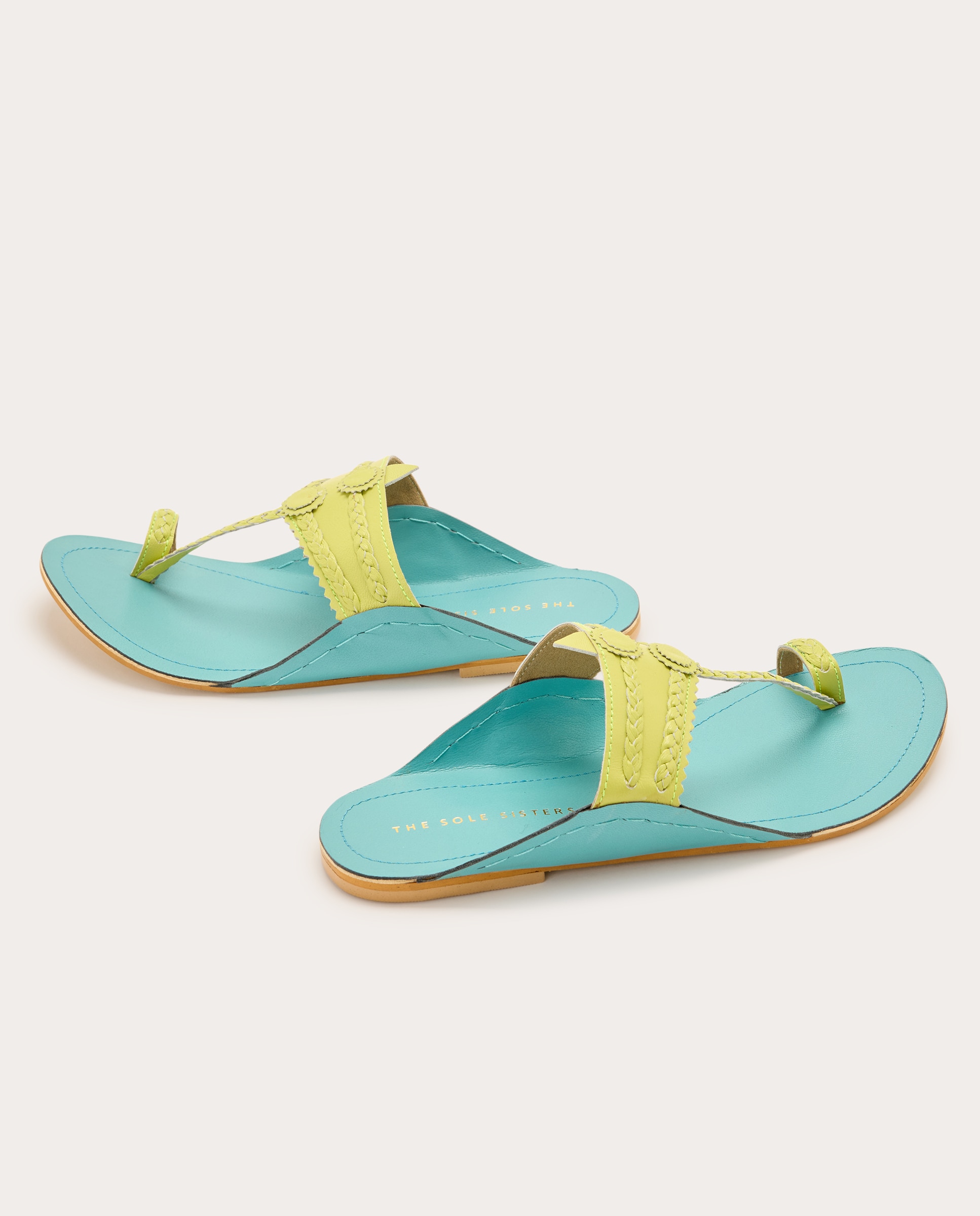 Sandalias planas Two Tones - Azul Azul-5