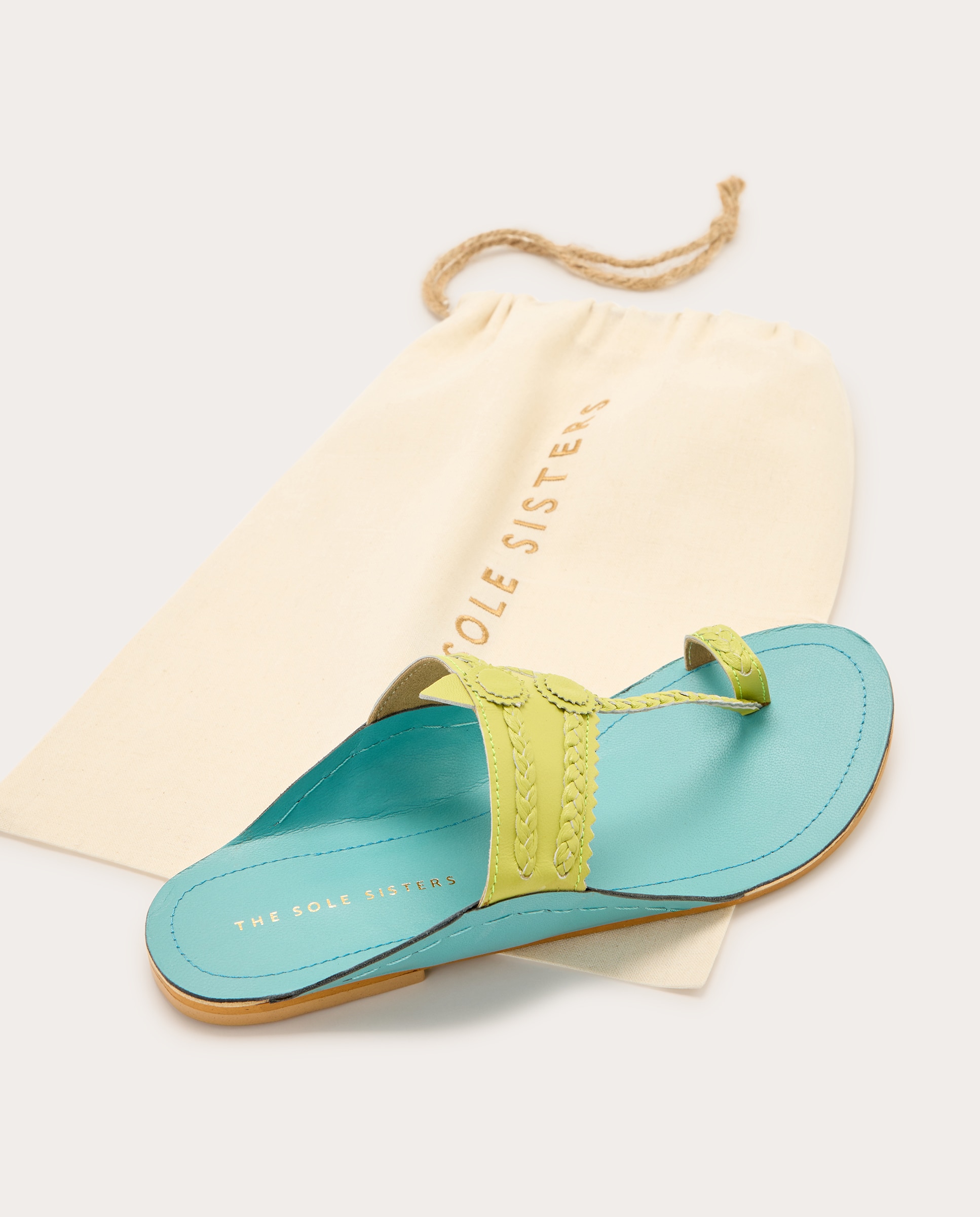 Sandalias planas Two Tones - Azul Azul-6