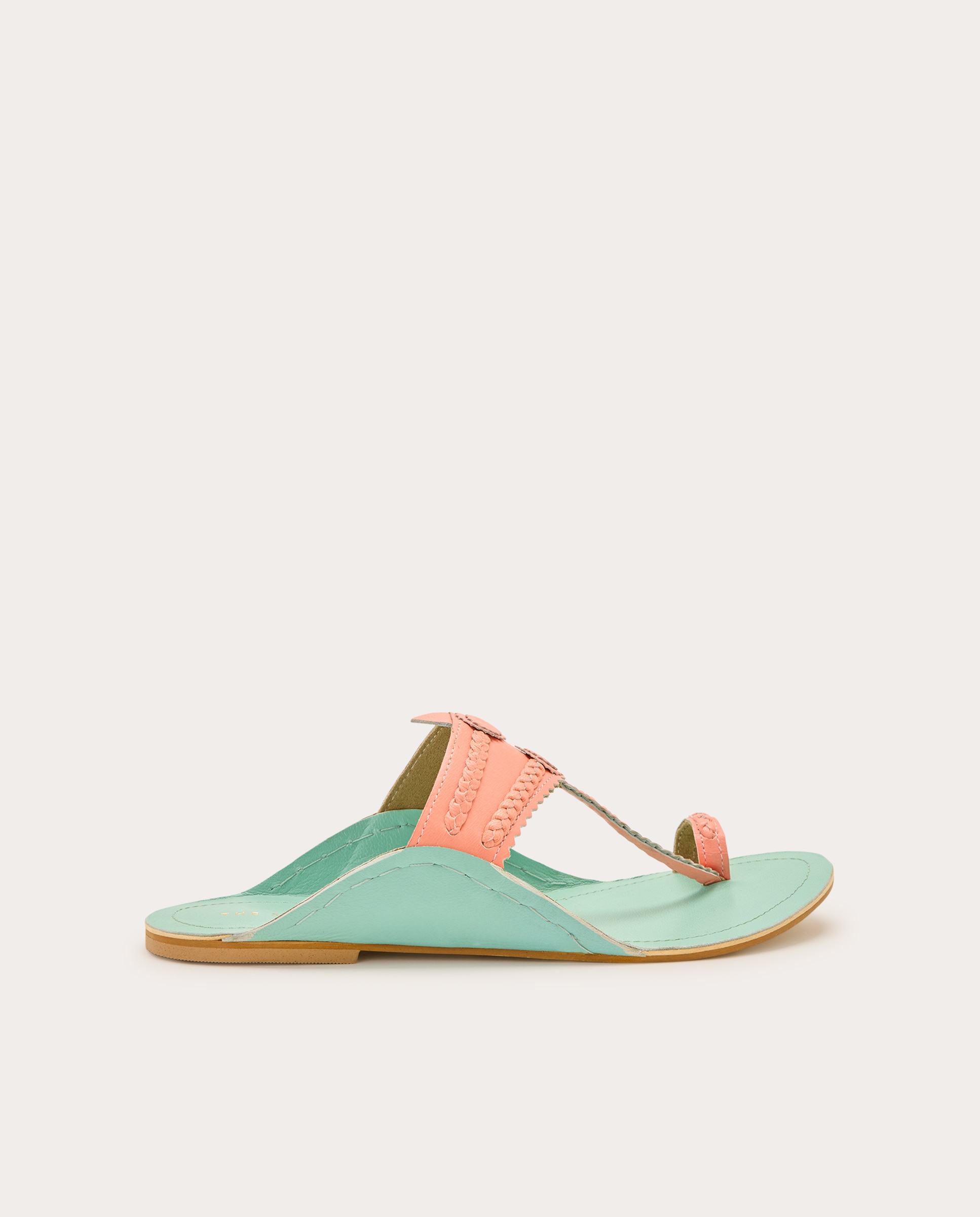 Sandalias planas Two Tones - Rosa Rosa-1