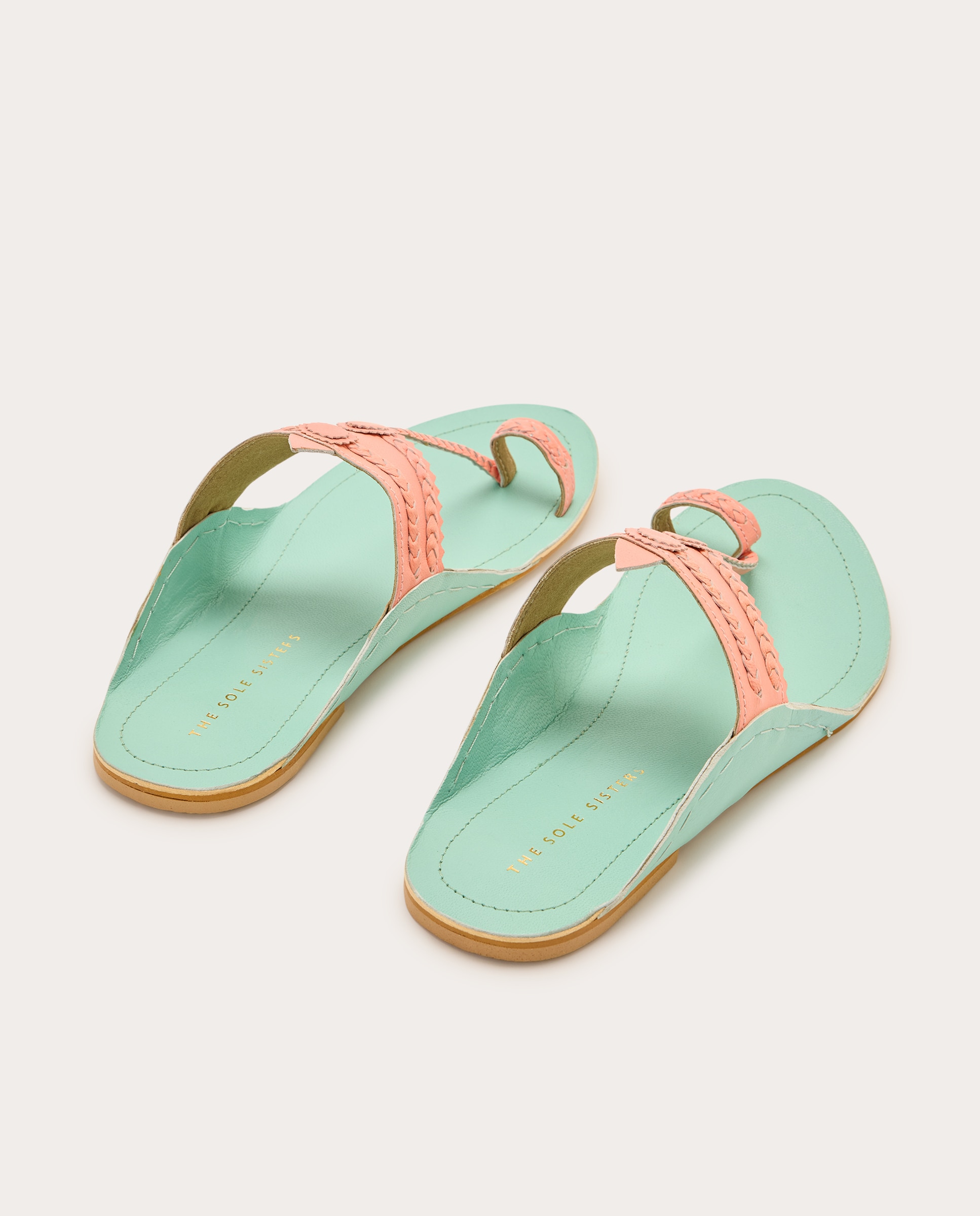 Sandalias planas Two Tones - Rosa Rosa-3