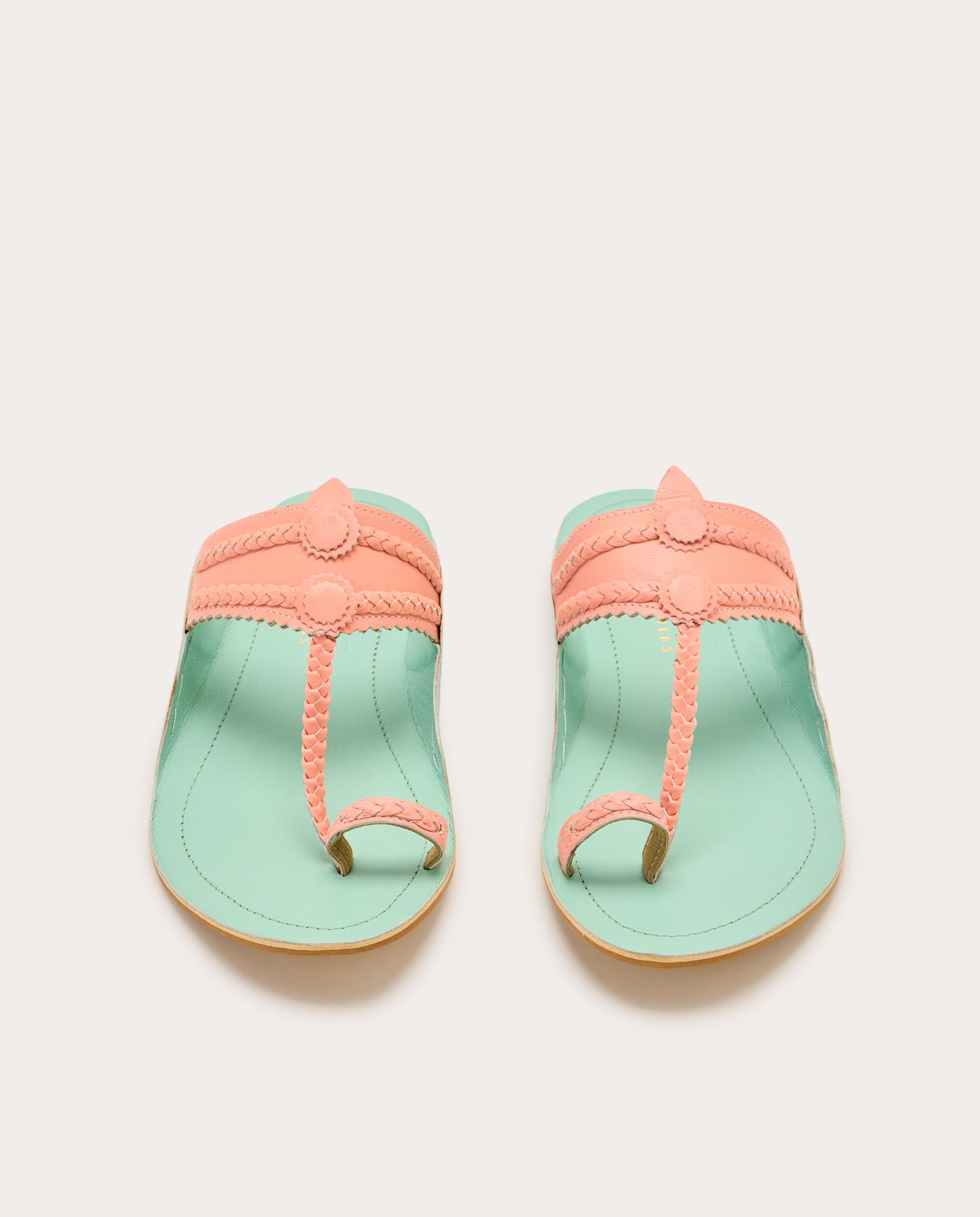 Sandalias planas Two Tones - Rosa Rosa-4
