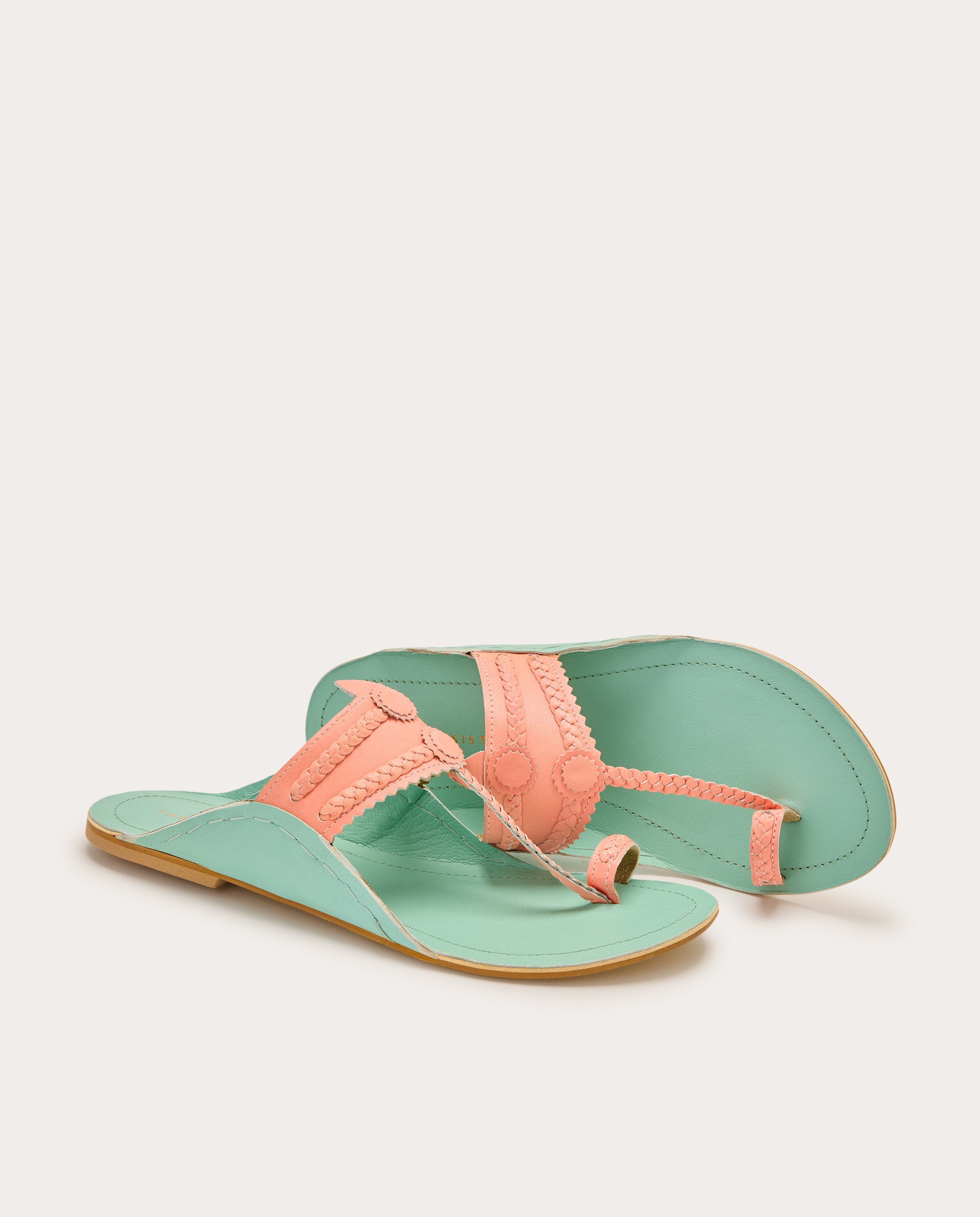 Sandalias planas Two Tones - Rosa Rosa-5