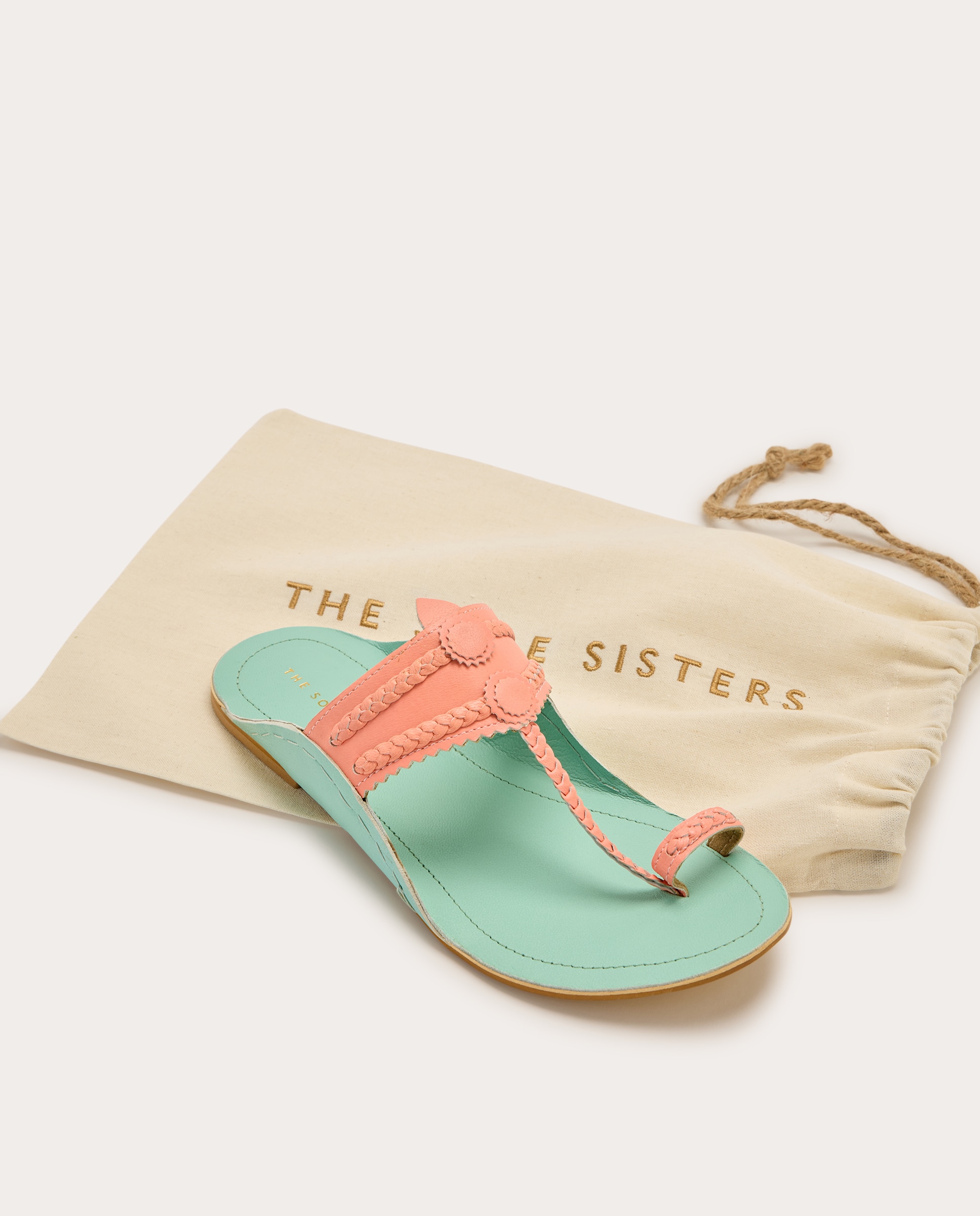 Sandalias planas Two Tones - Rosa Rosa-6