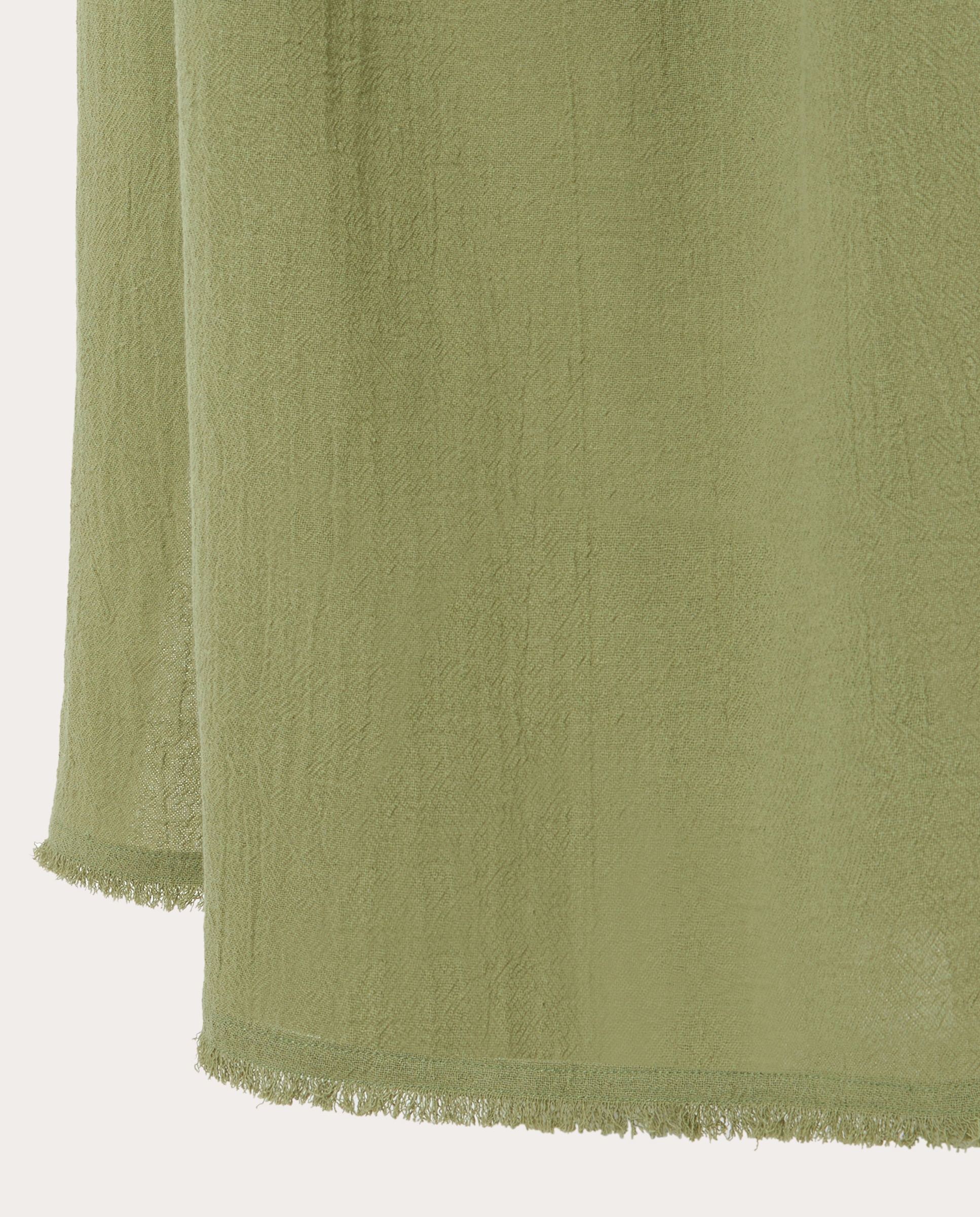 Vestido comprido de algodão Verde-4