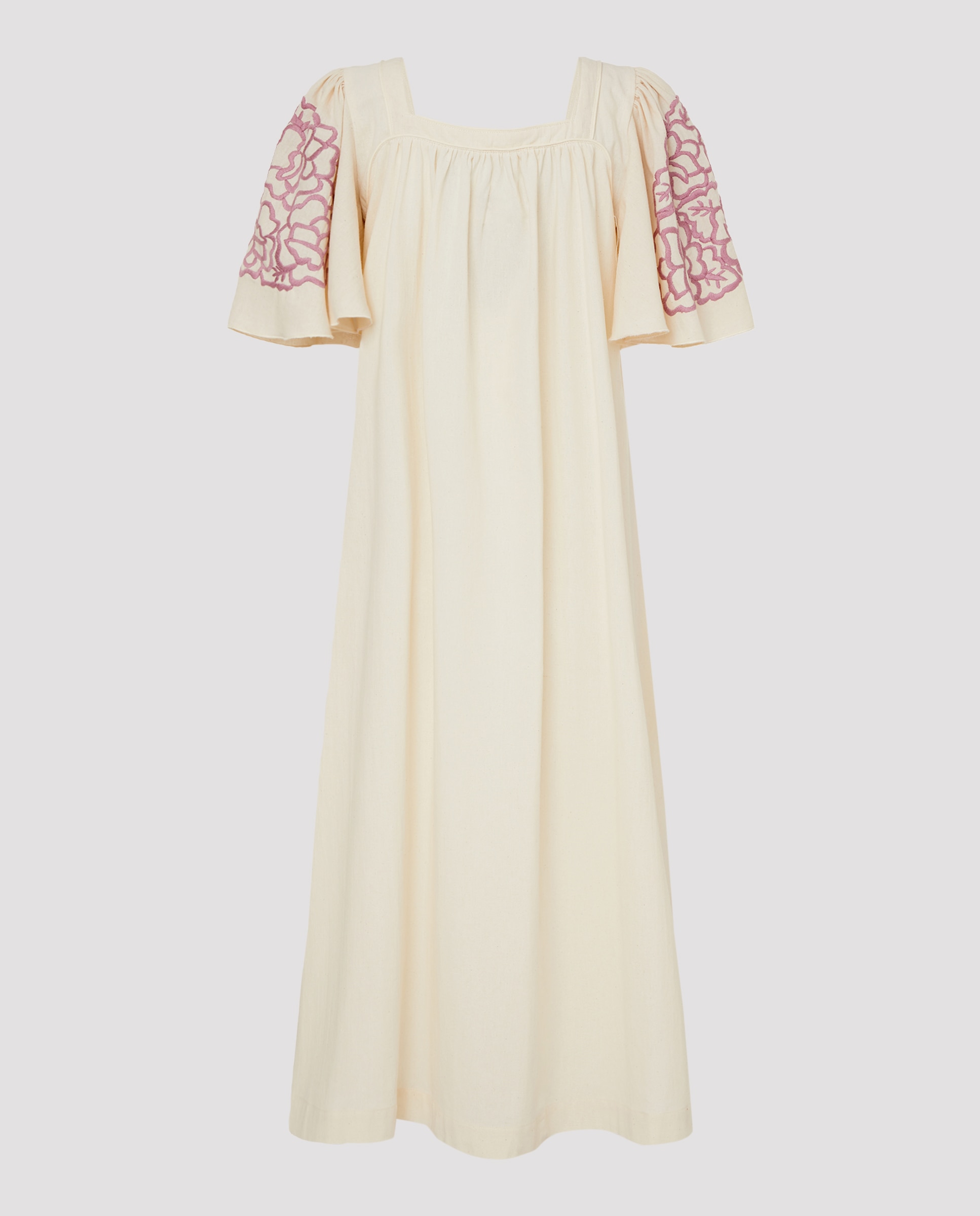 Vestido Midi Rosita de Algodão Natural-2