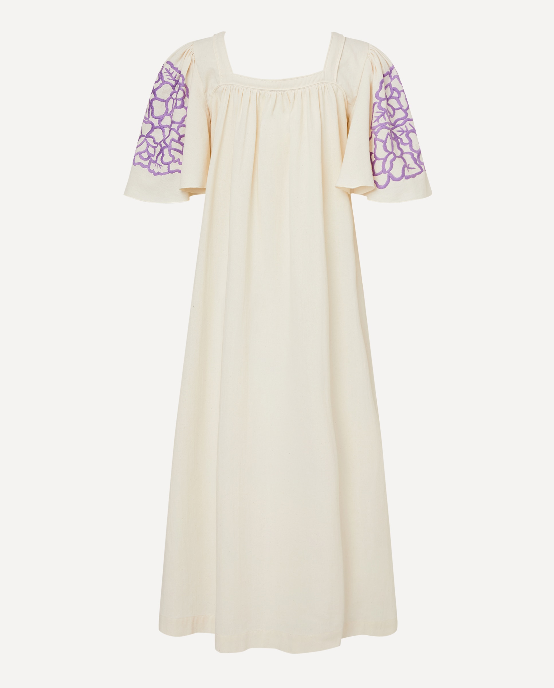 Vestido Midi Rosita de Algodão Natural-2