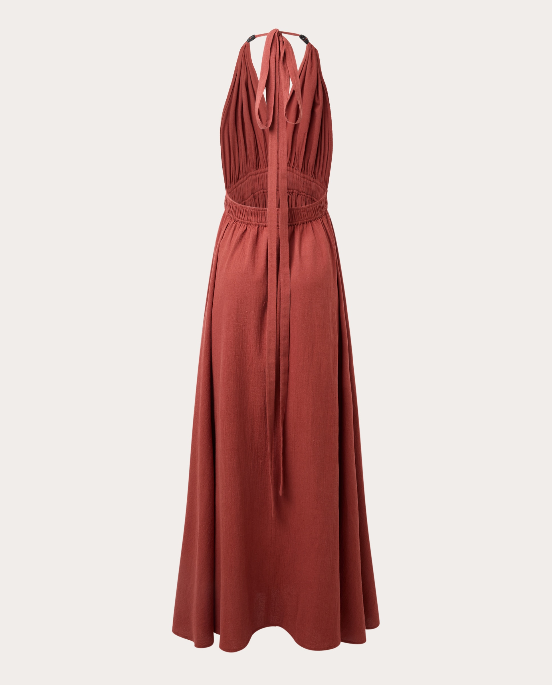 Vestido Comprido Hera Castanho-2
