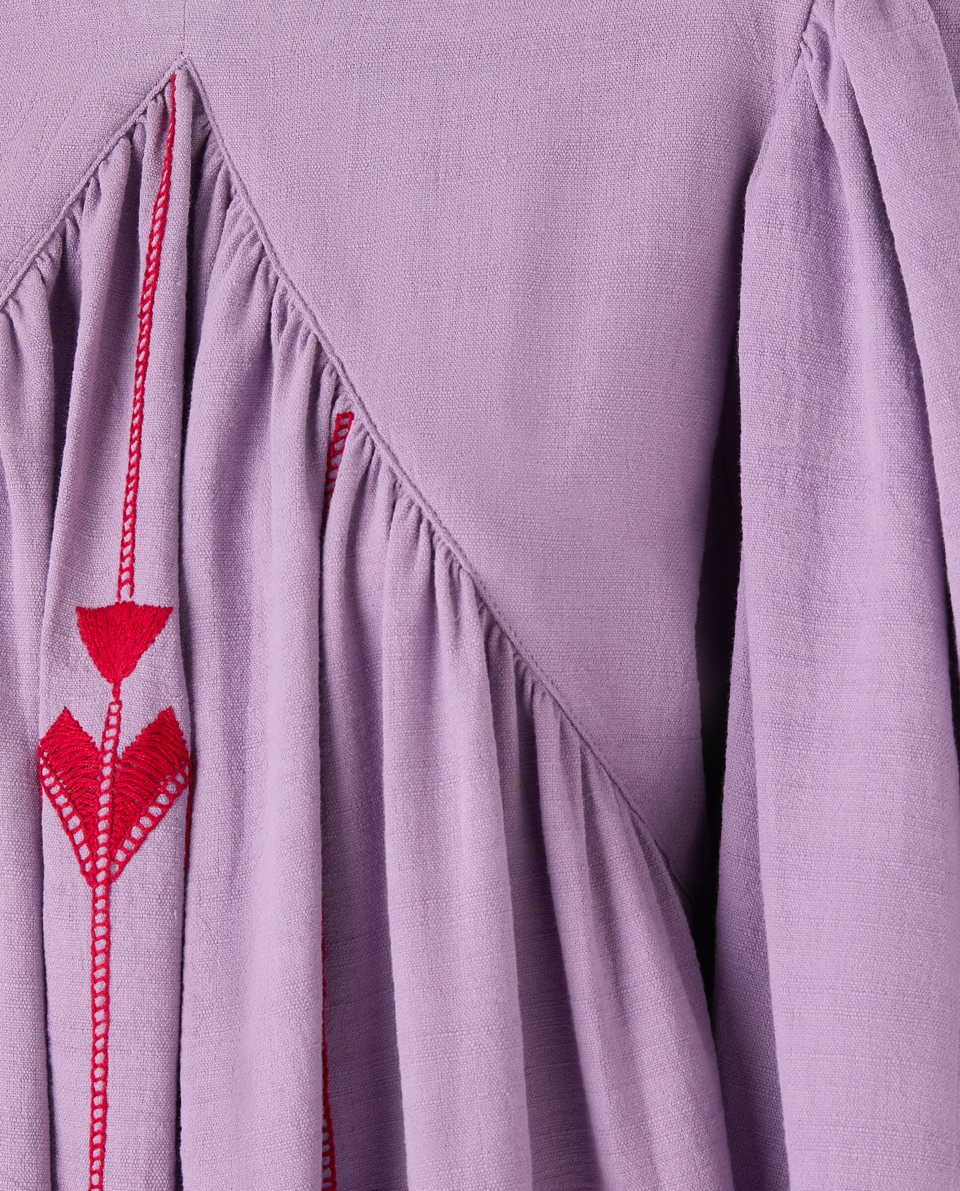 Vestido Alberta de Algodão Roxo-3