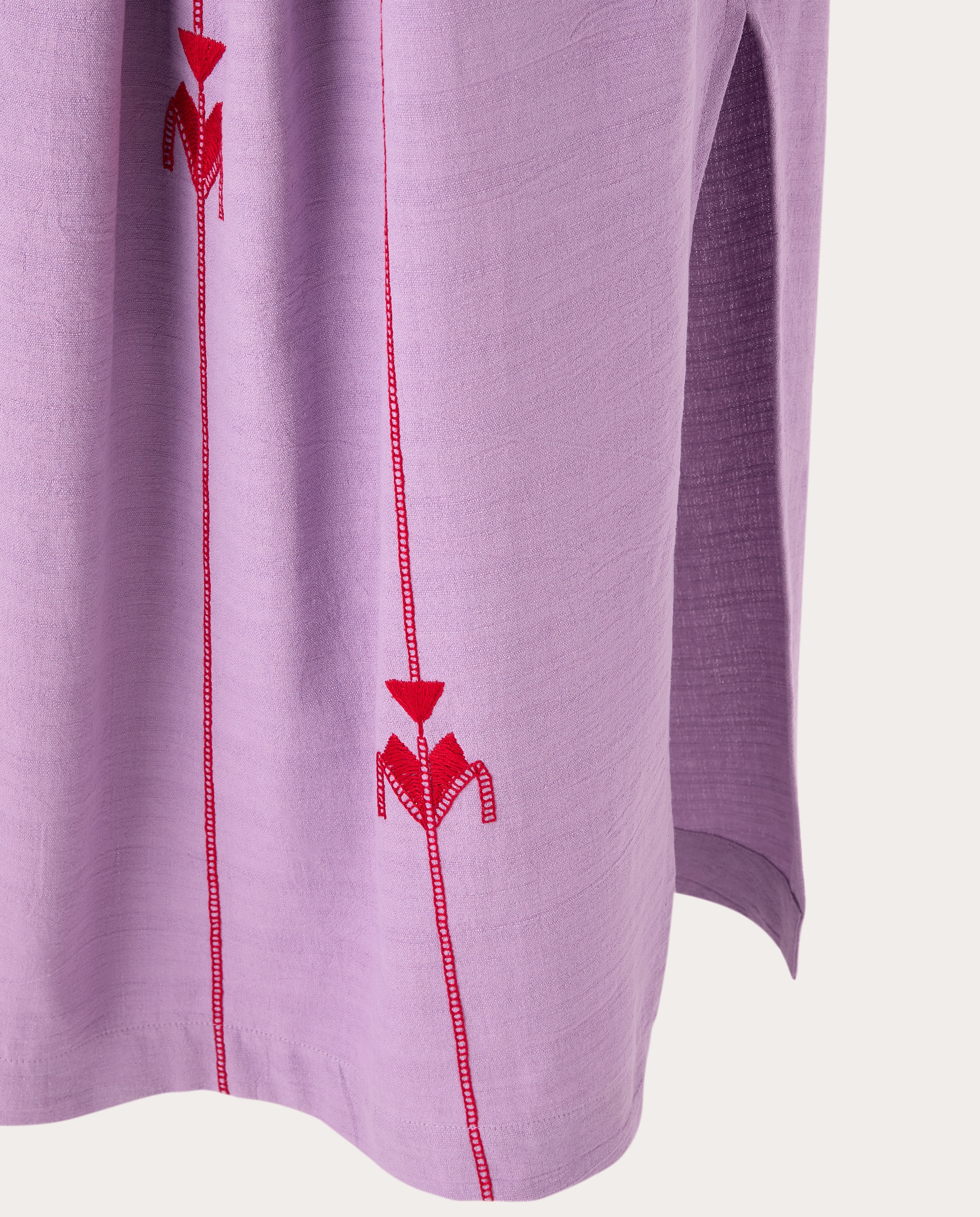 Vestido Alberta de Algodão Roxo-4