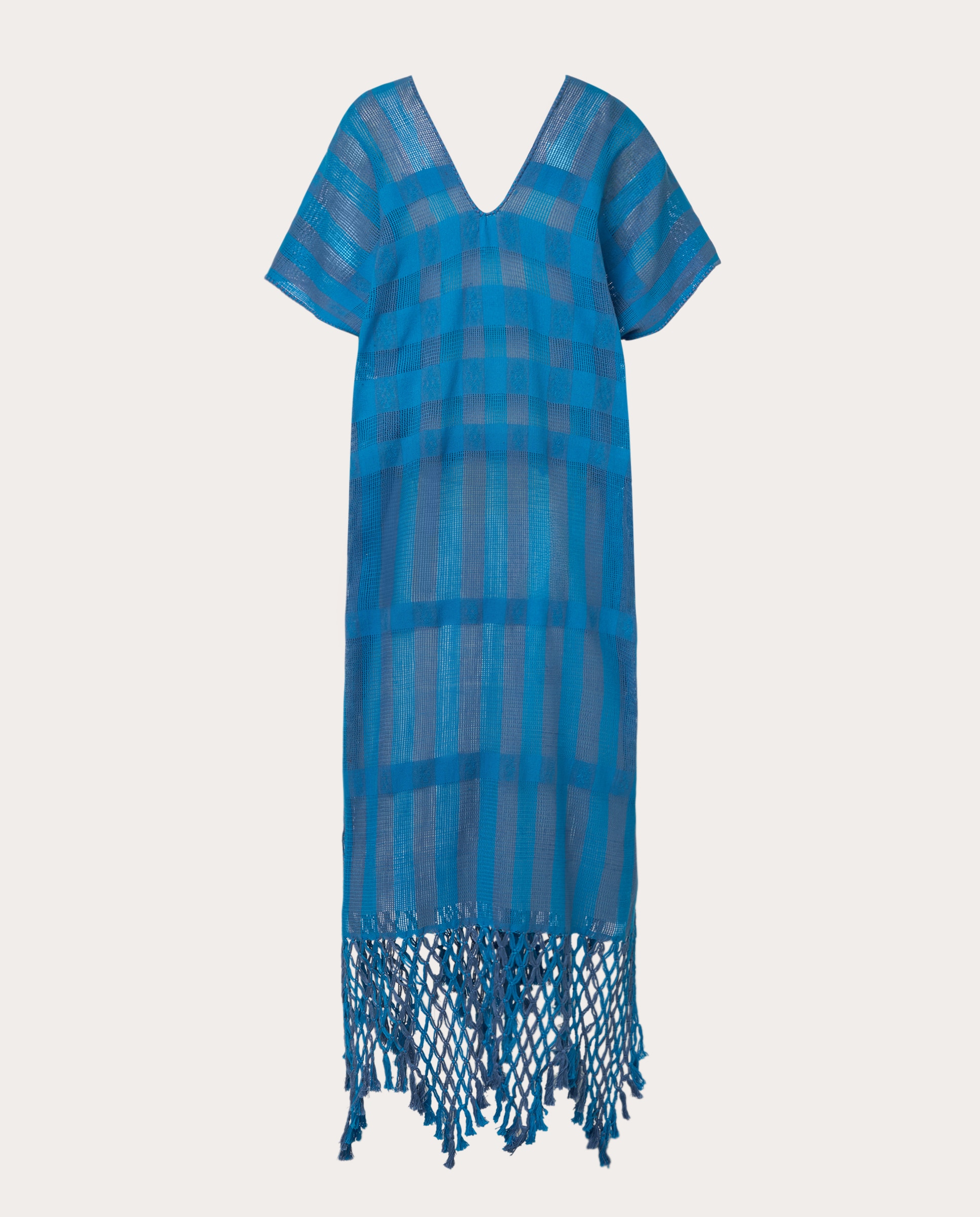 Poncho Valentina de Lã Azul-2