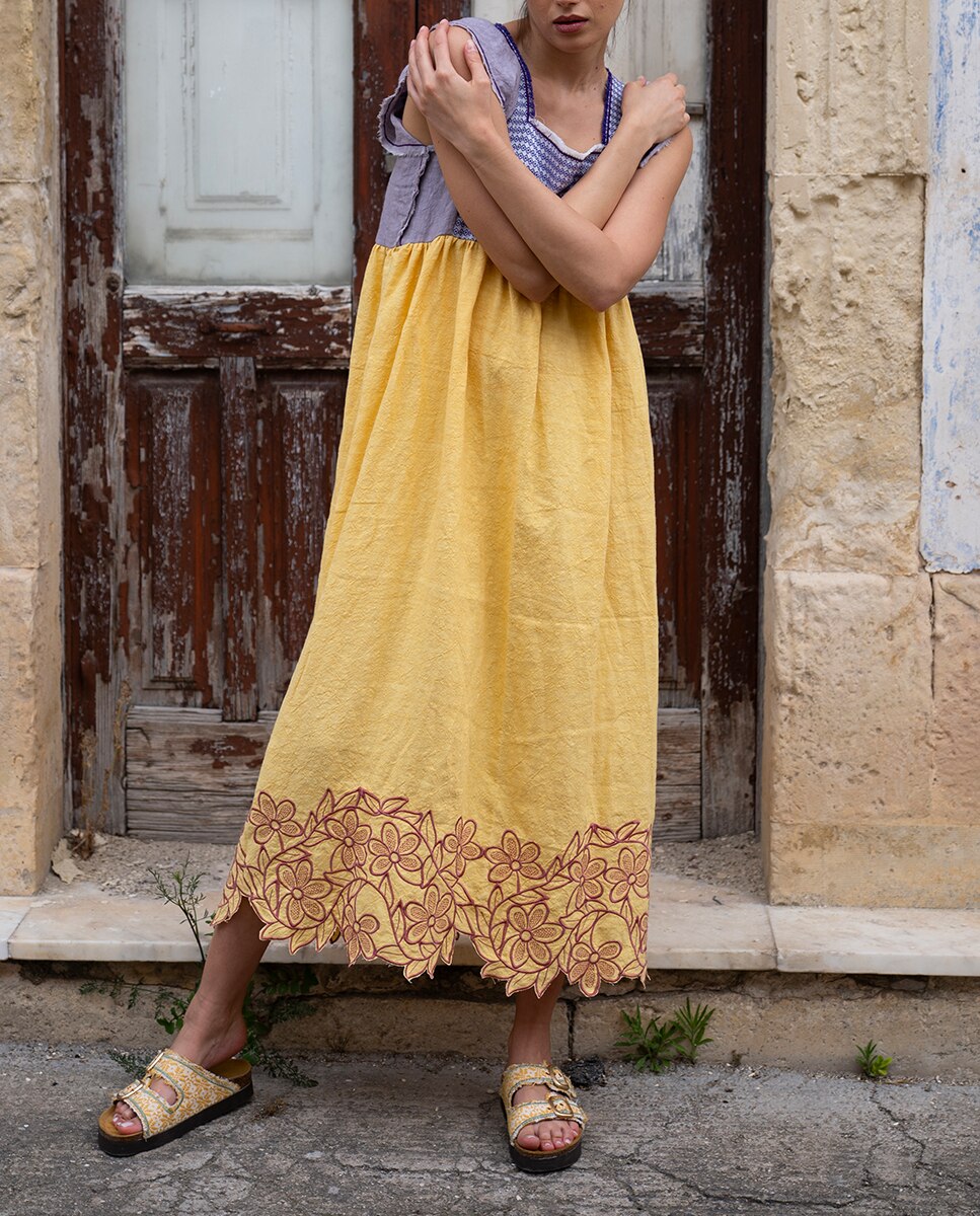 Vestido Midi Aloe Jilly Amarelo-6