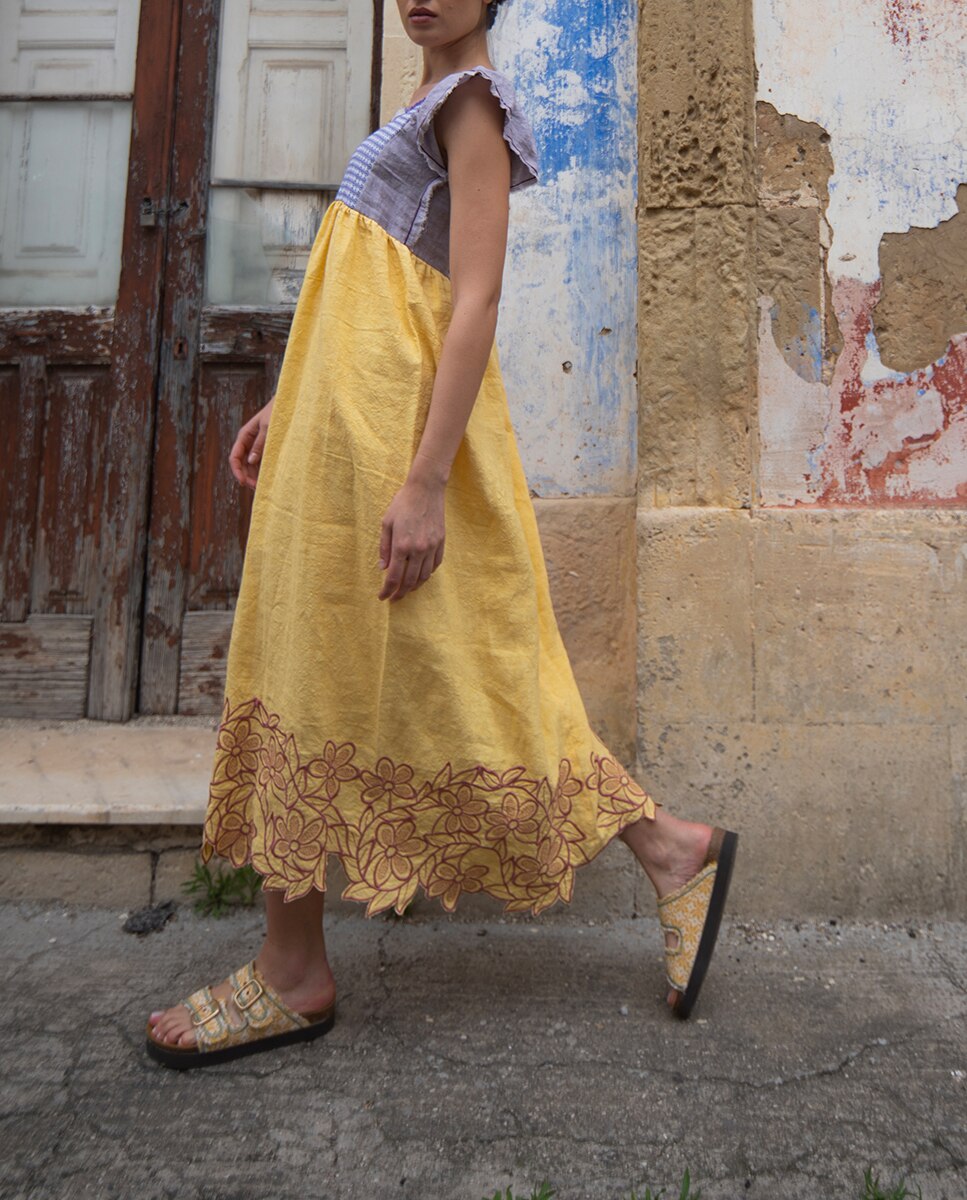 Vestido Midi Aloe Jilly Amarelo-8