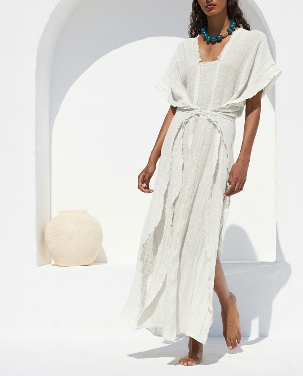 Vestido Comprido Kleia Branco-6