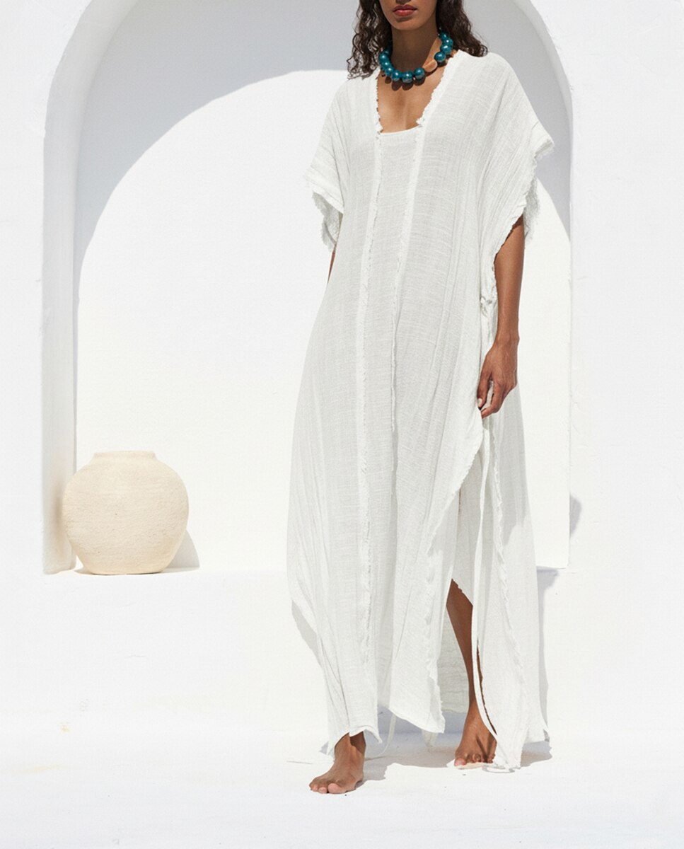 Vestido Comprido Kleia Branco-7