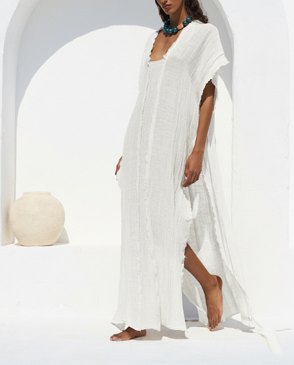 Vestido Comprido Kleia Branco-8