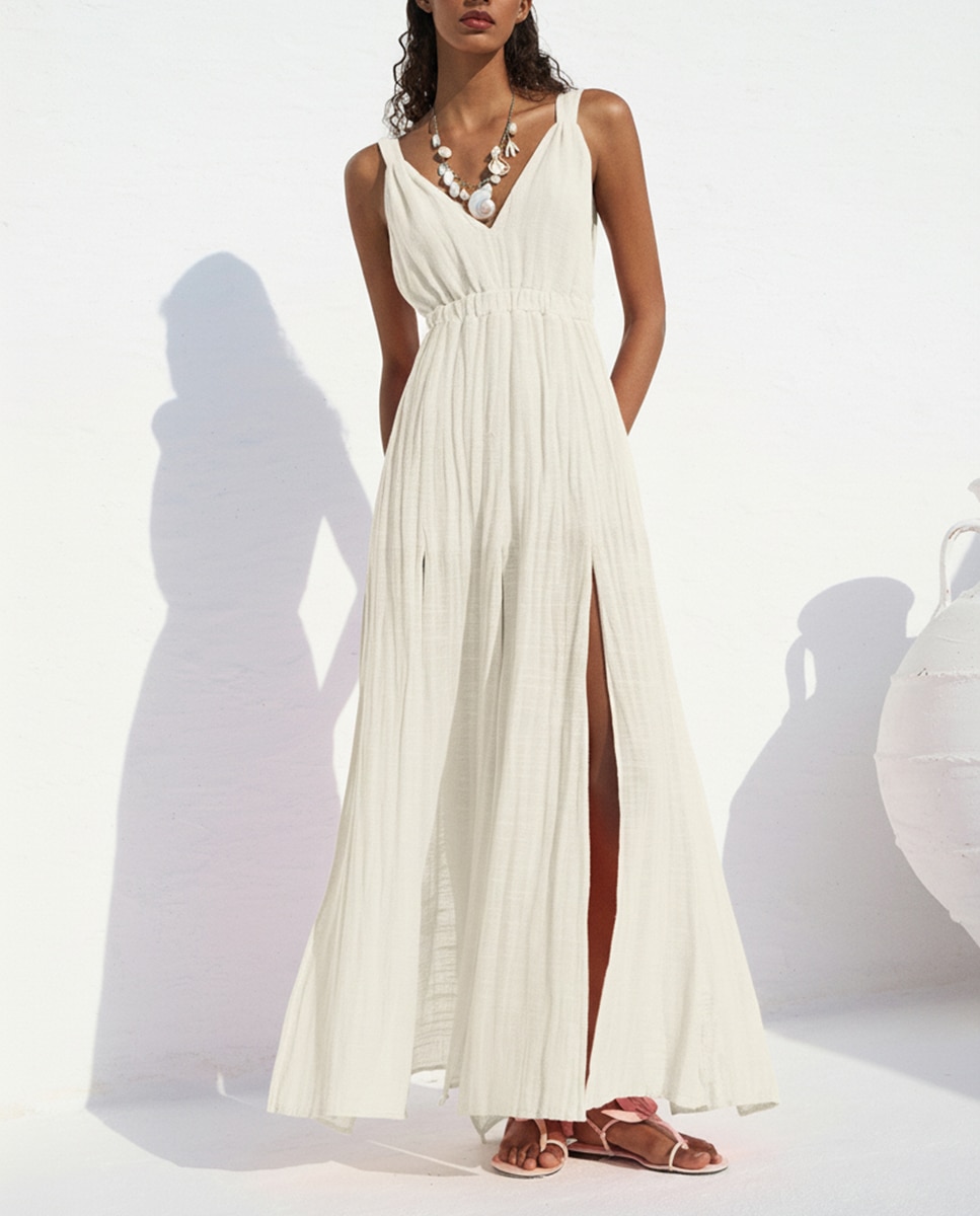 Vestido Comprido Marena Branco-5