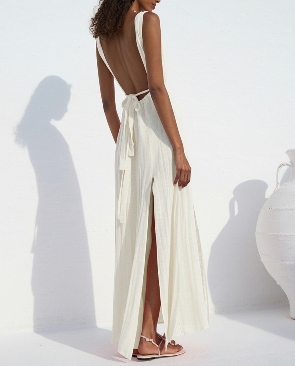 Vestido Comprido Marena Branco-6