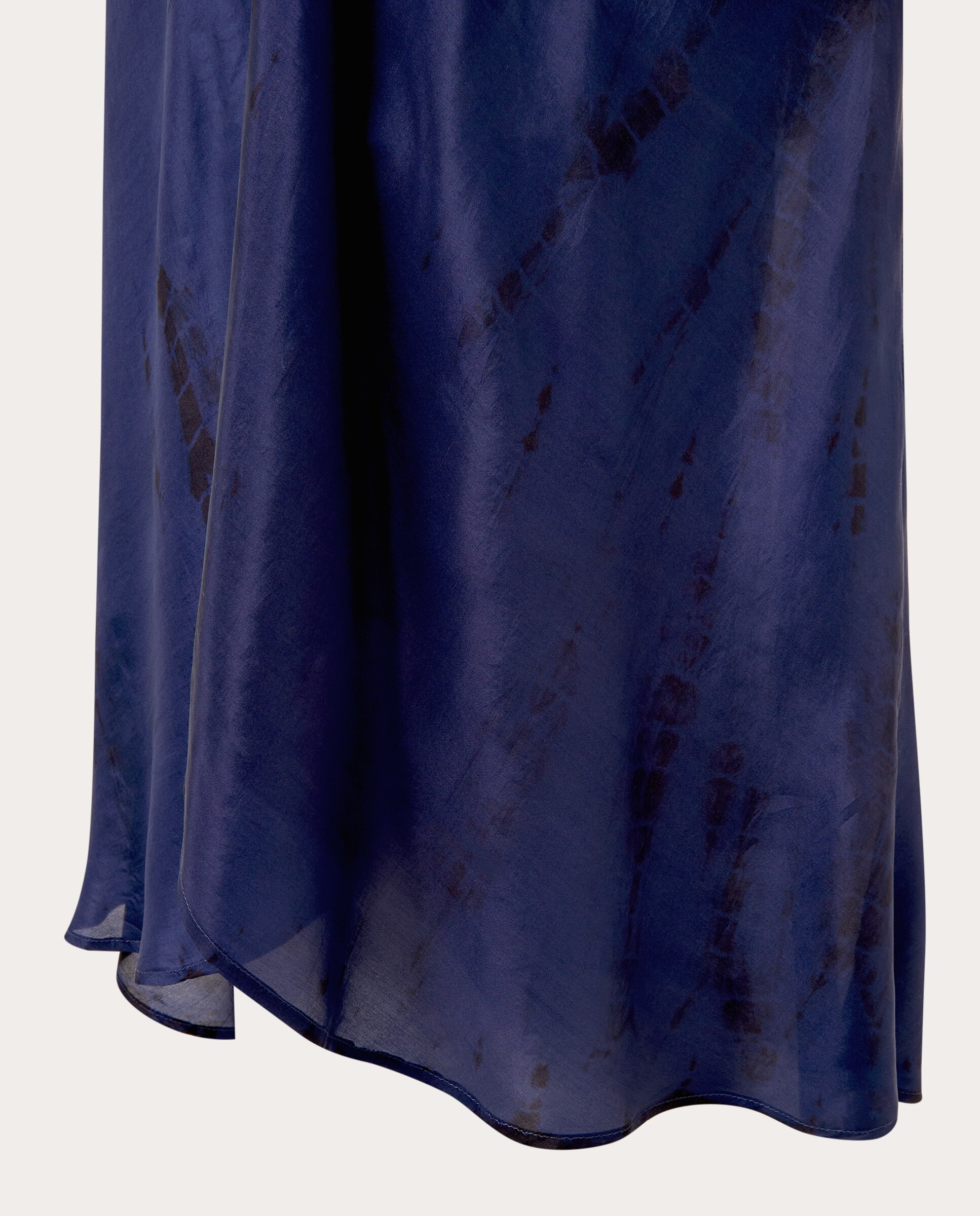 Vestido Comprido Zen de Seda Azul-4