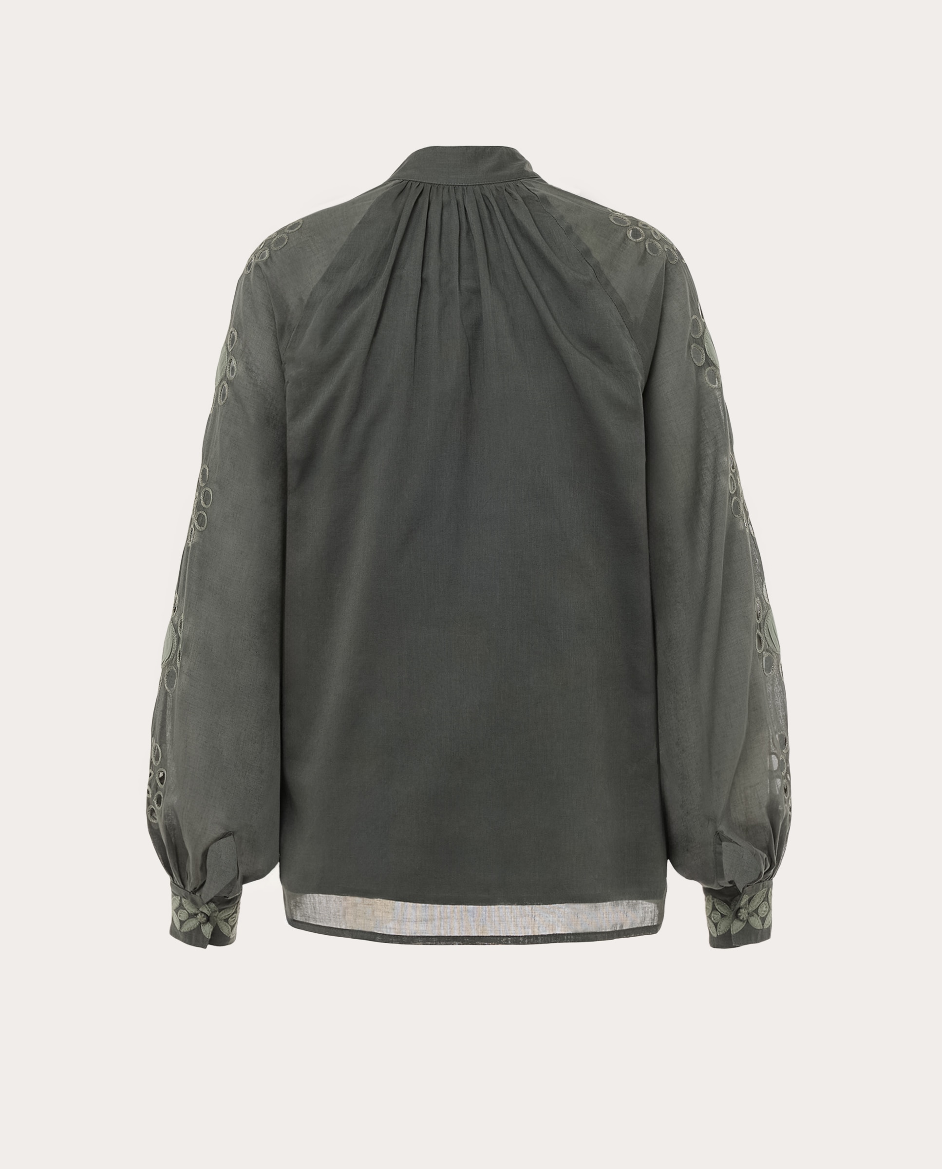 Blusa Rosalie de Algodão Verde-escuro-2
