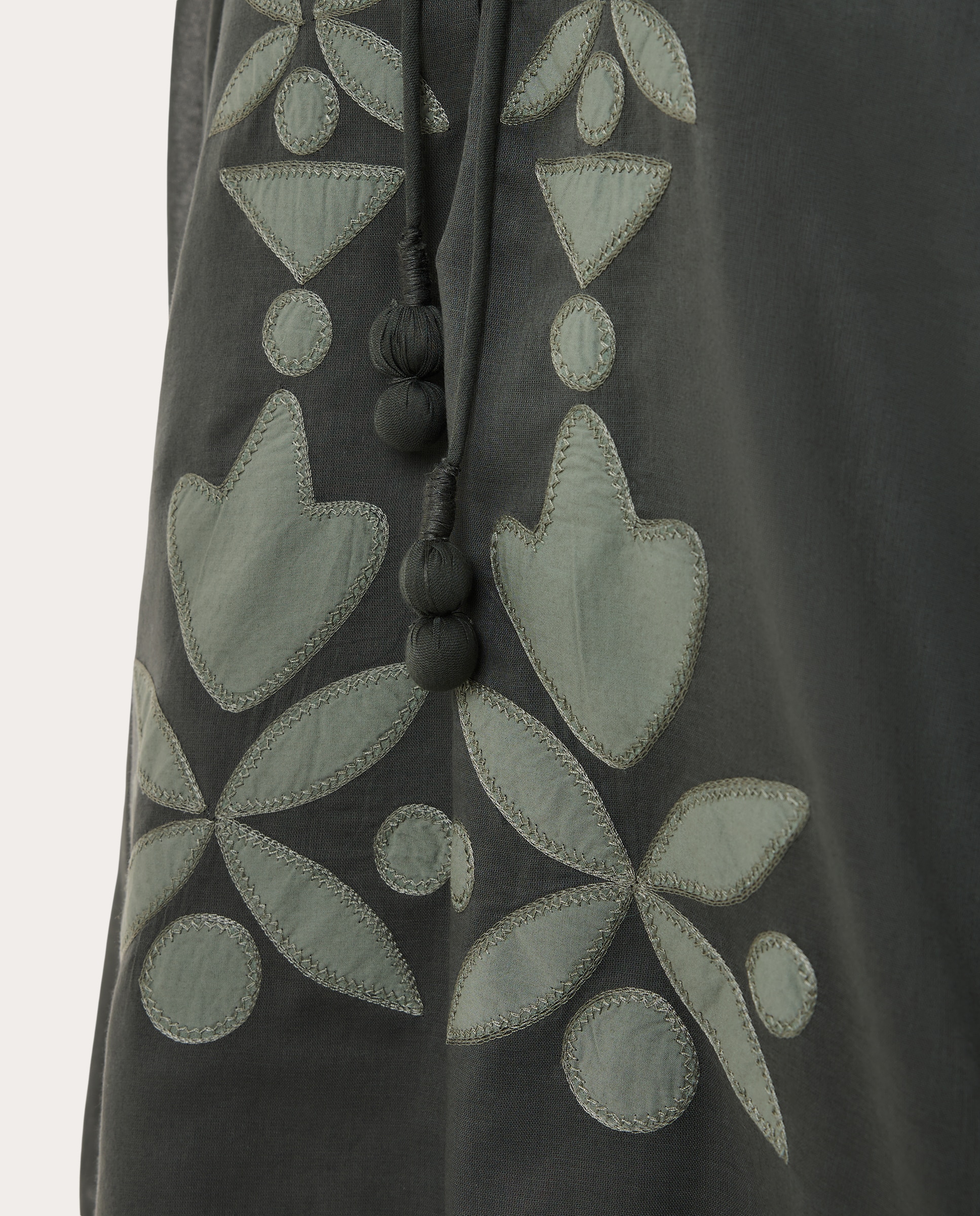 Blusa Rosalie de Algodão Verde-escuro-3