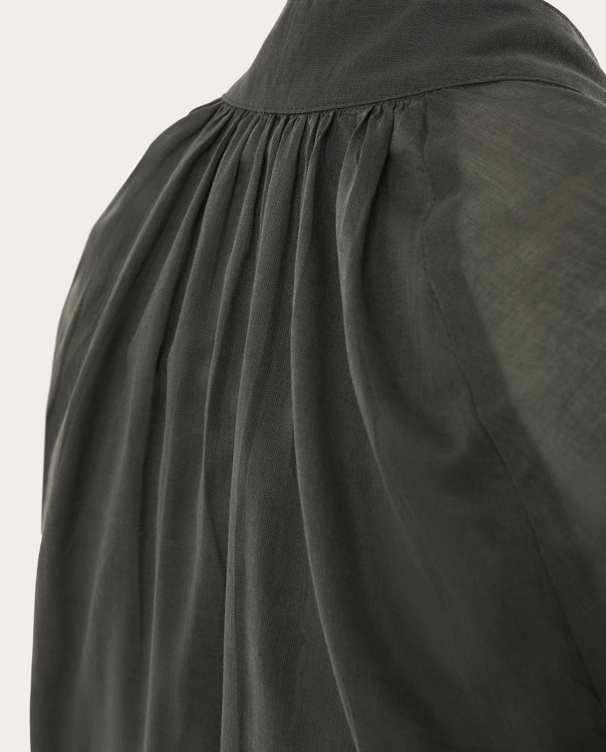 Blusa Rosalie de Algodão Verde-escuro-4