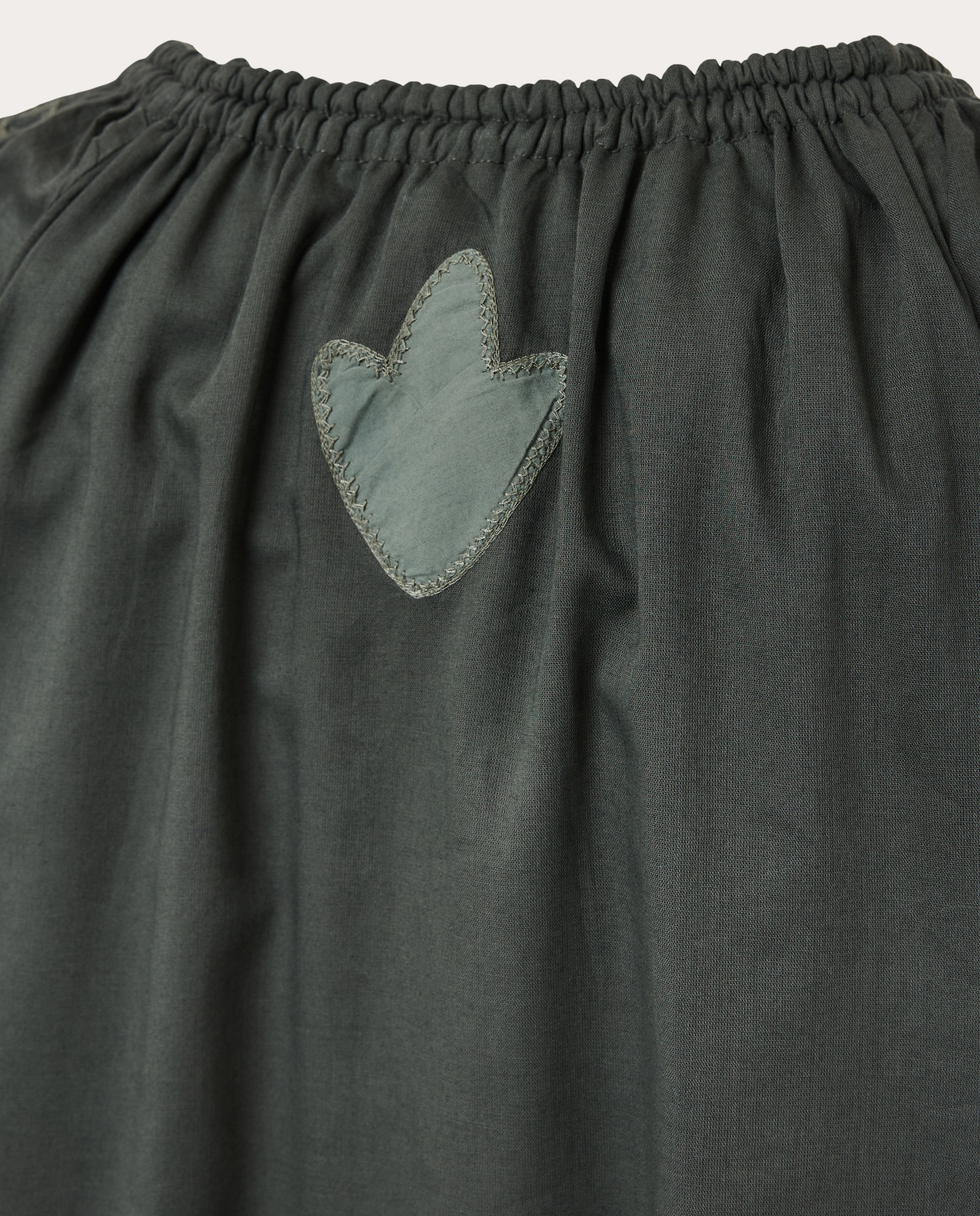 Vestido Comprido Marzia de Algodão Verde-escuro-5