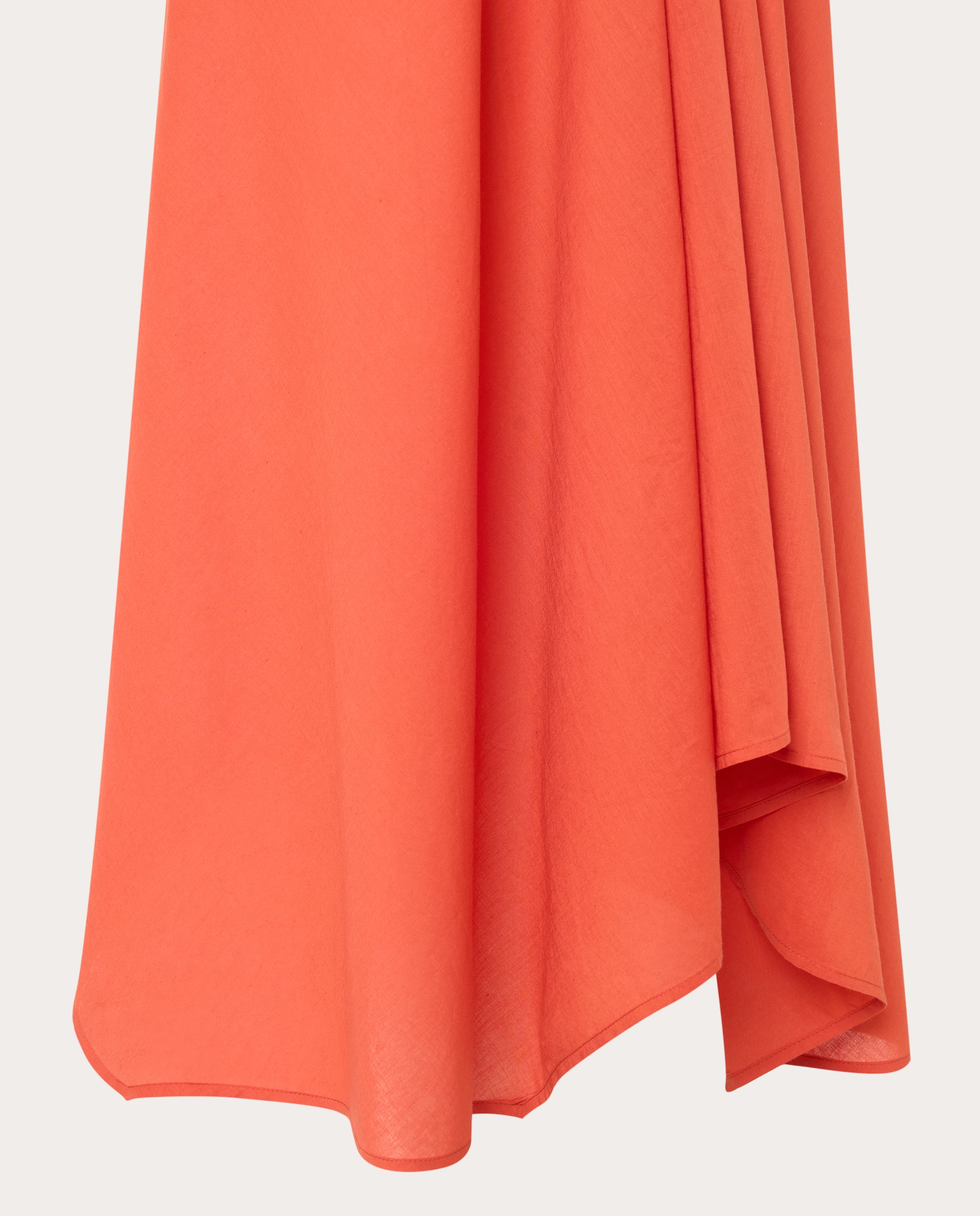 Vestido Comprido Ivina de Algodão Vermelho alaranjado-4