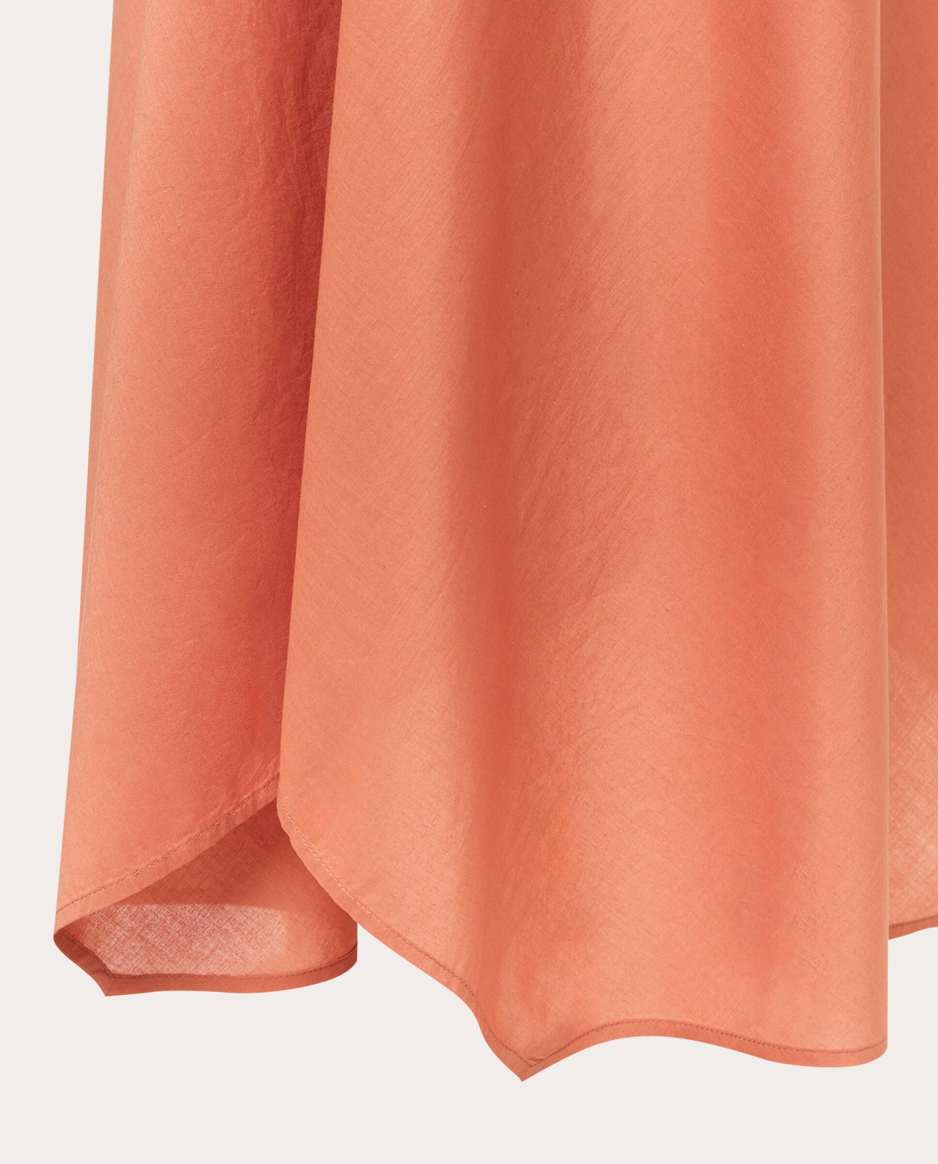 Vestido Comprido Ivina de Algodão Laranja-4