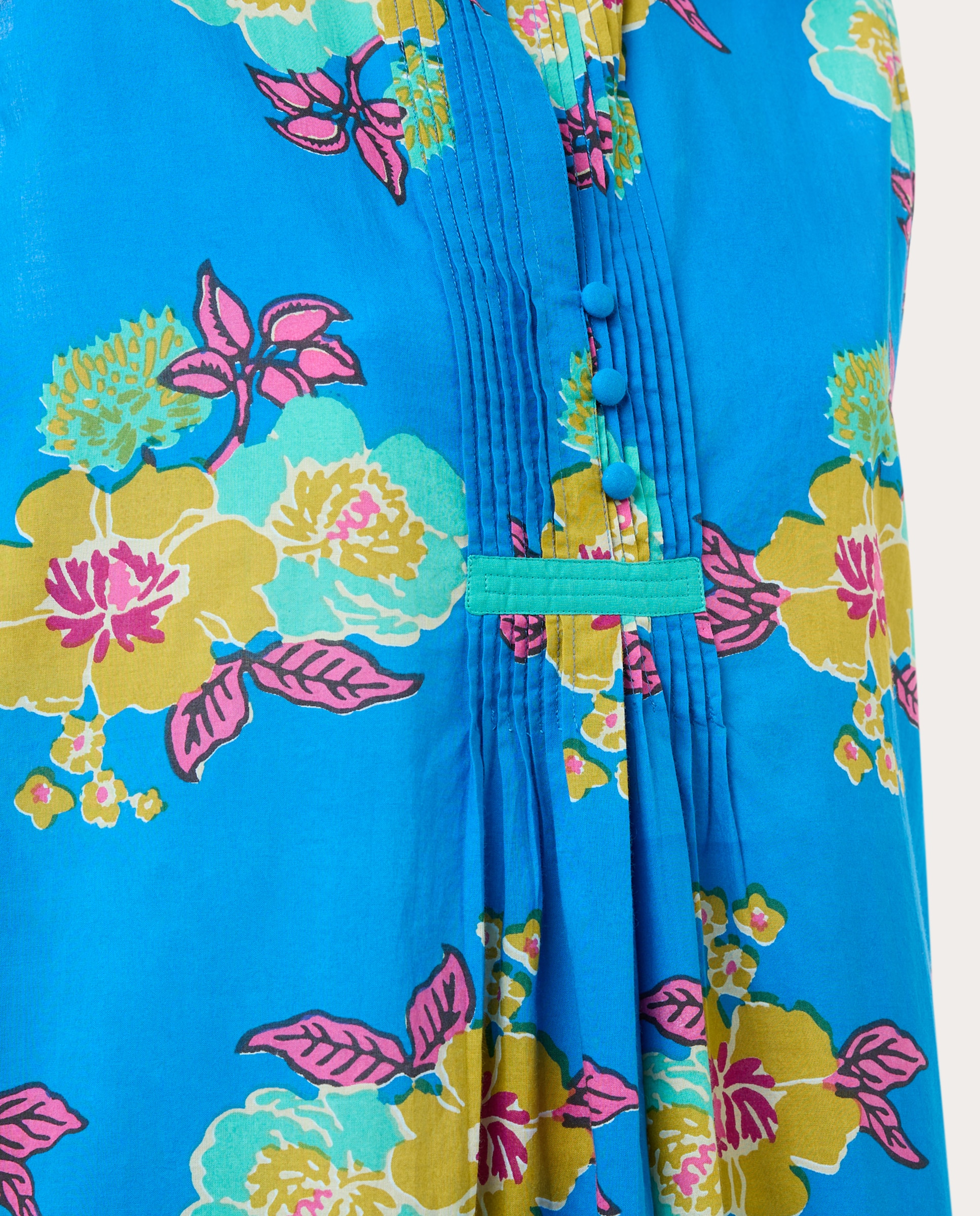 Kaftan Eve de Algodão Azul-3