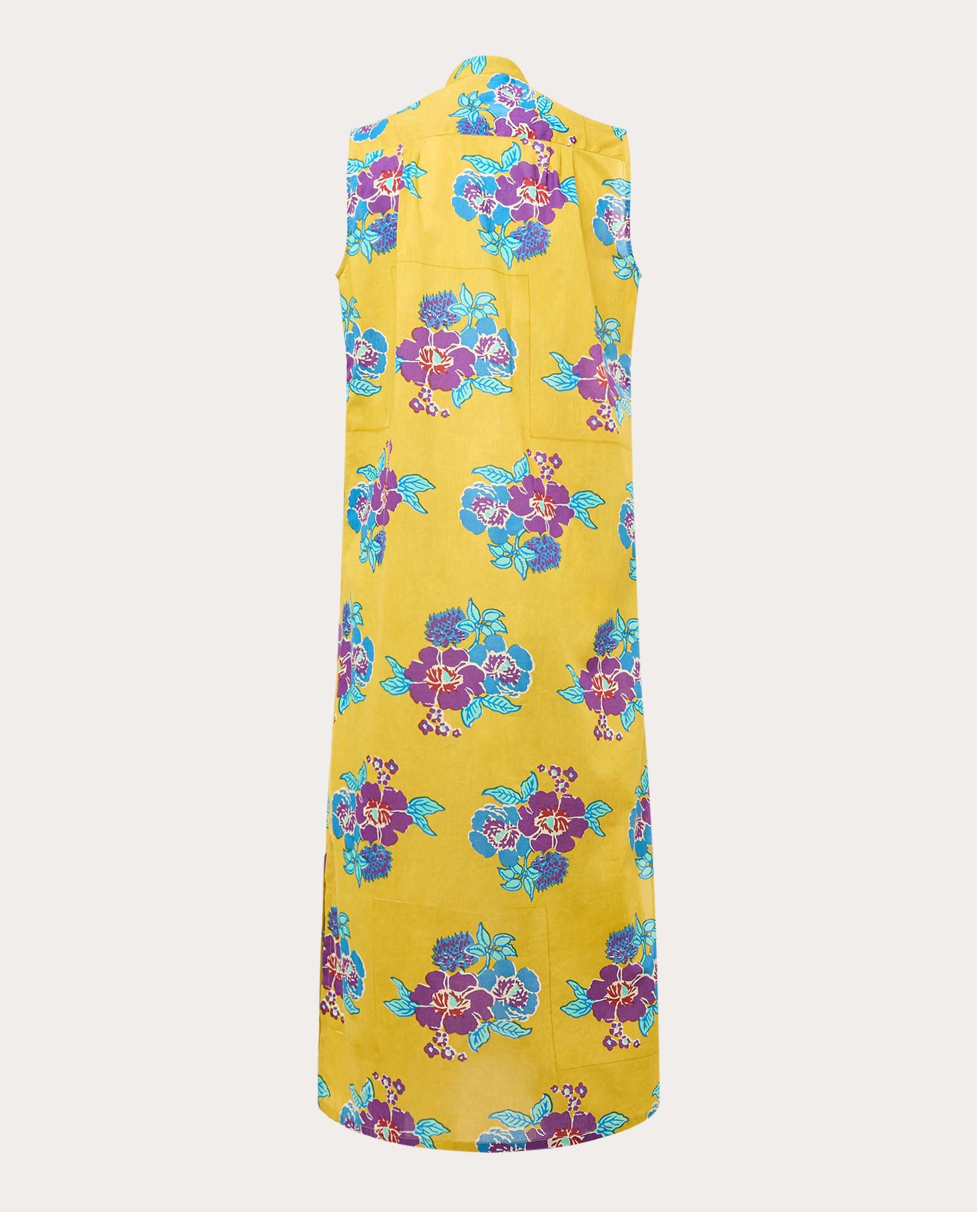 Kaftan Eve de Algodão Amarelo-2