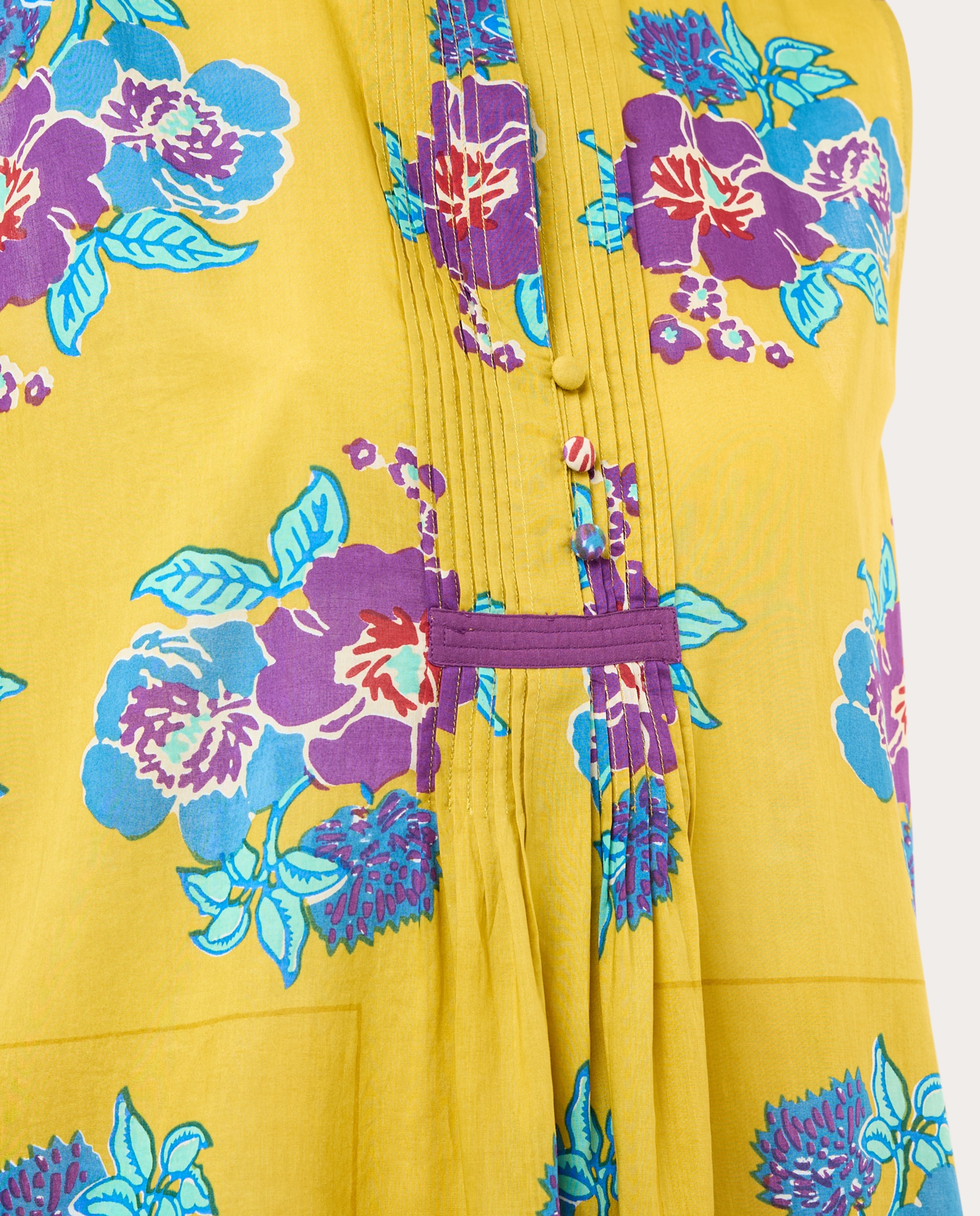 Kaftan Eve de Algodão Amarelo-3