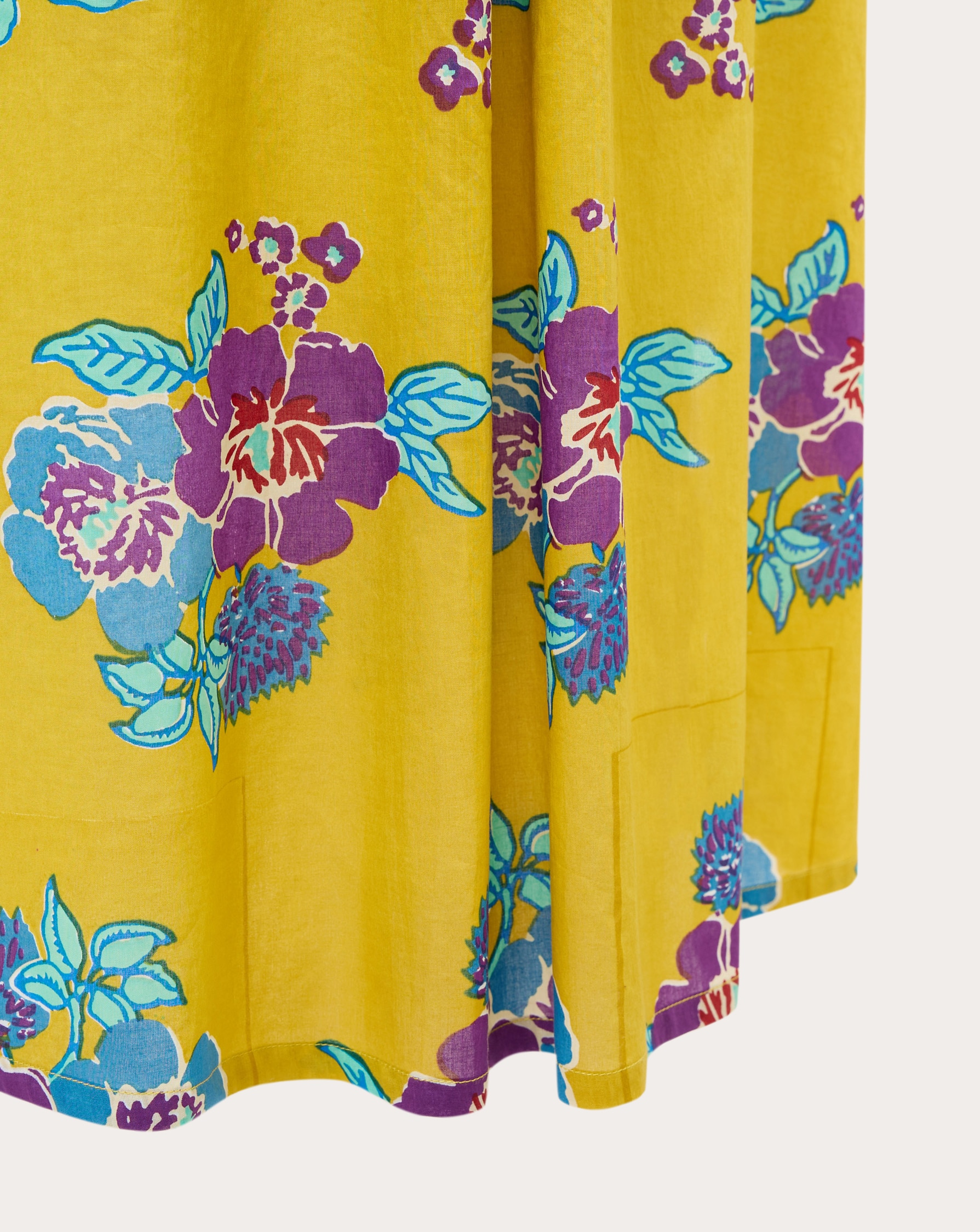 Kaftan Eve de Algodão Amarelo-4