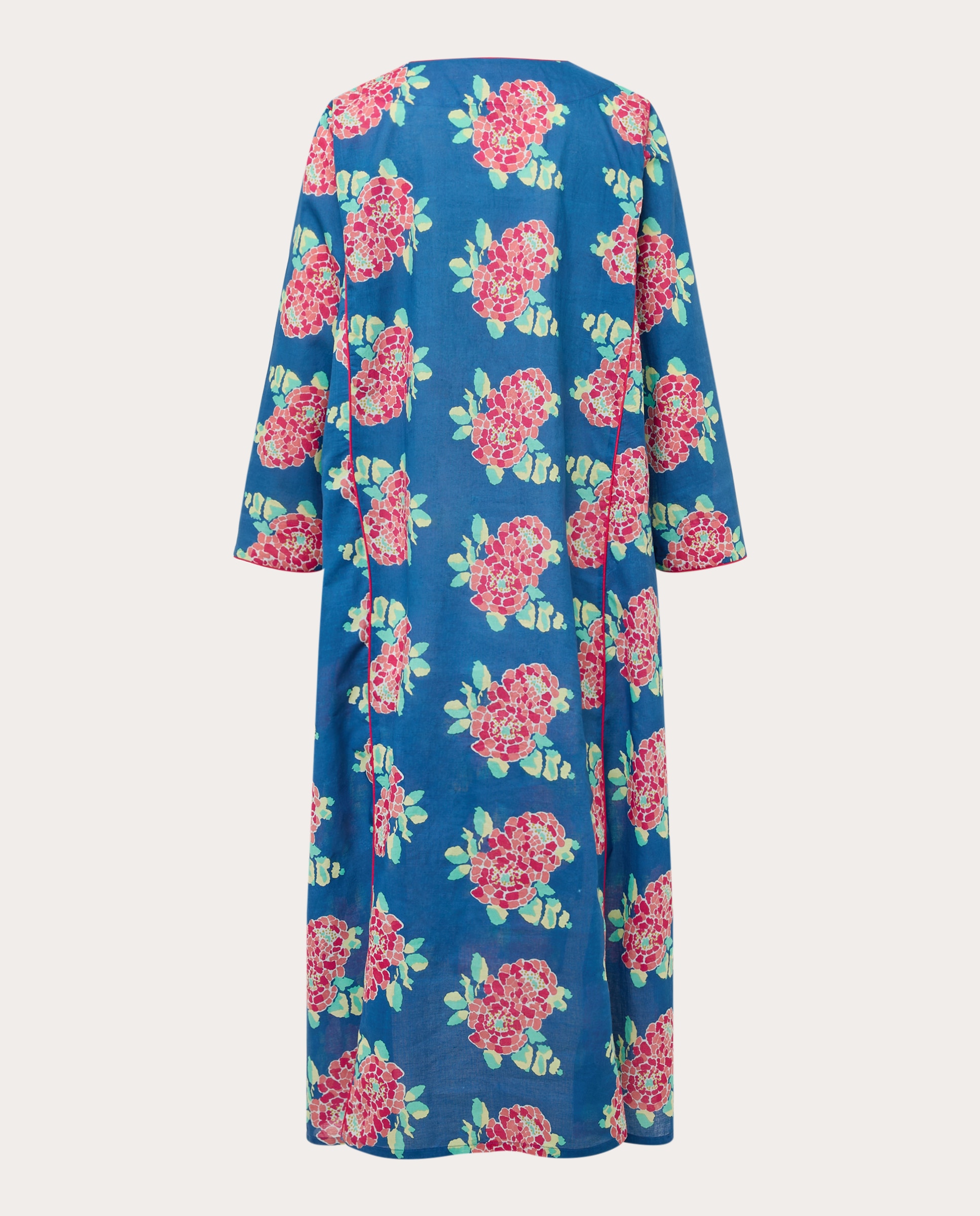 Kaftan Sara de Algodão Azul-2