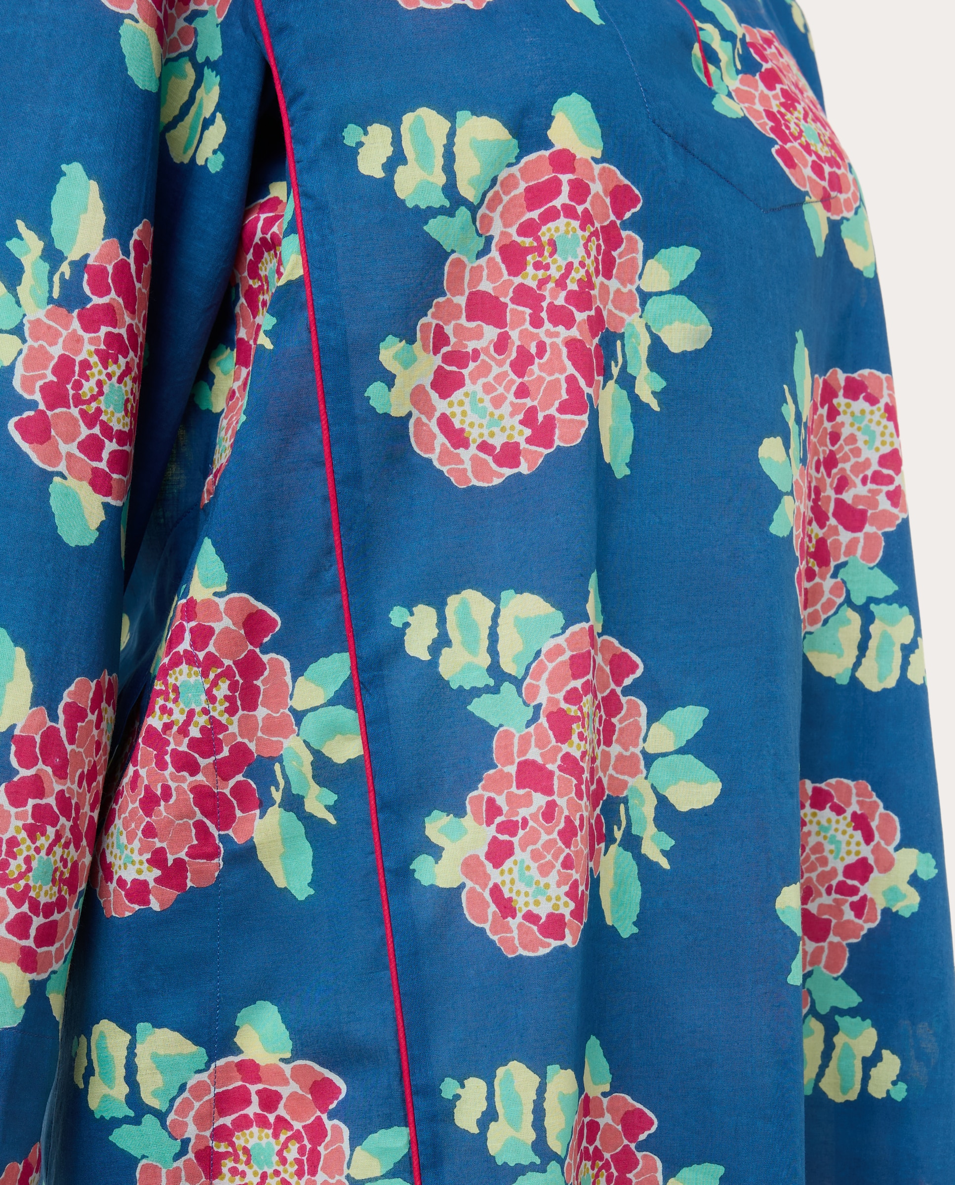 Kaftan Sara de Algodão Azul-3