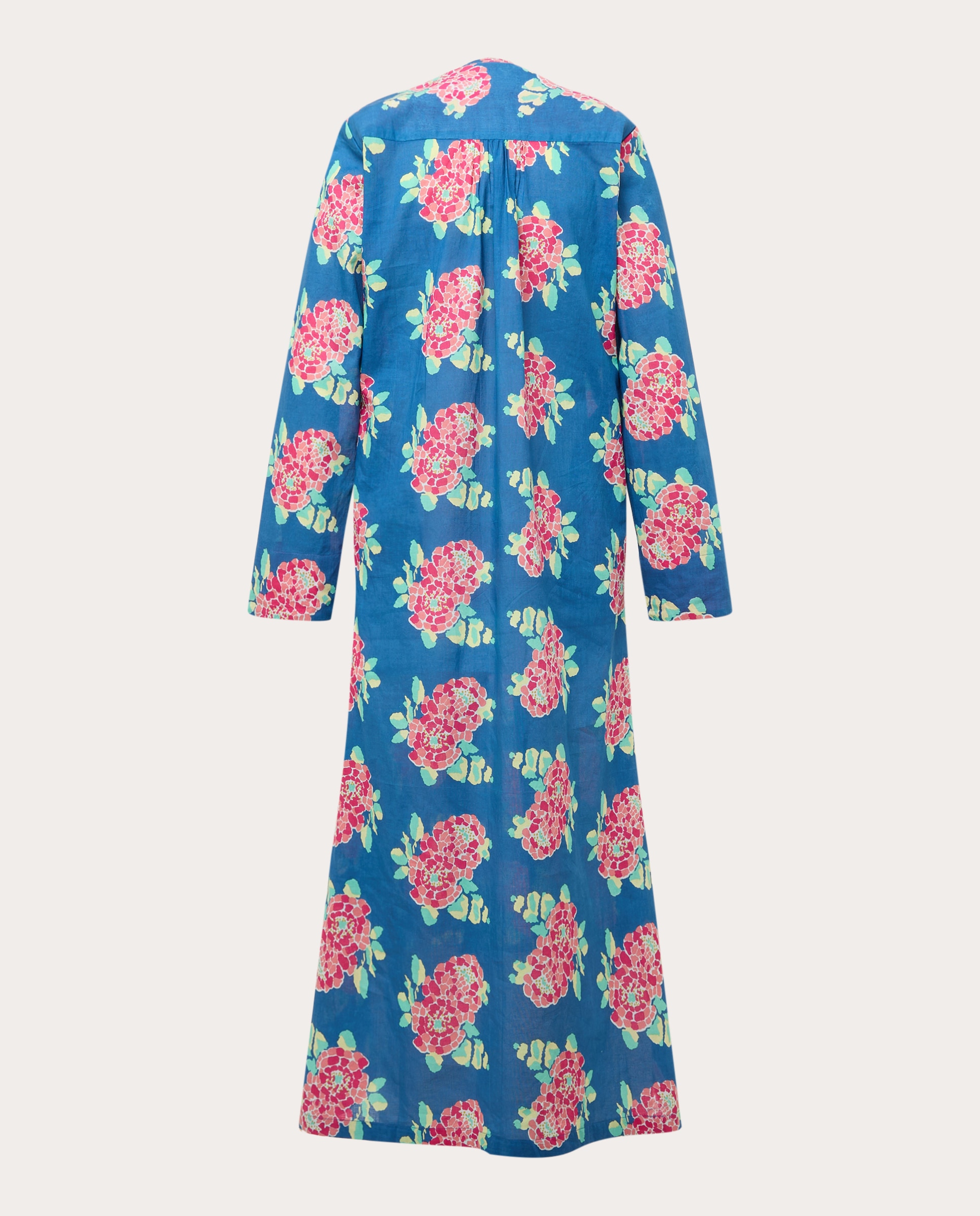 Kaftan Radha de Algodão Azul-2