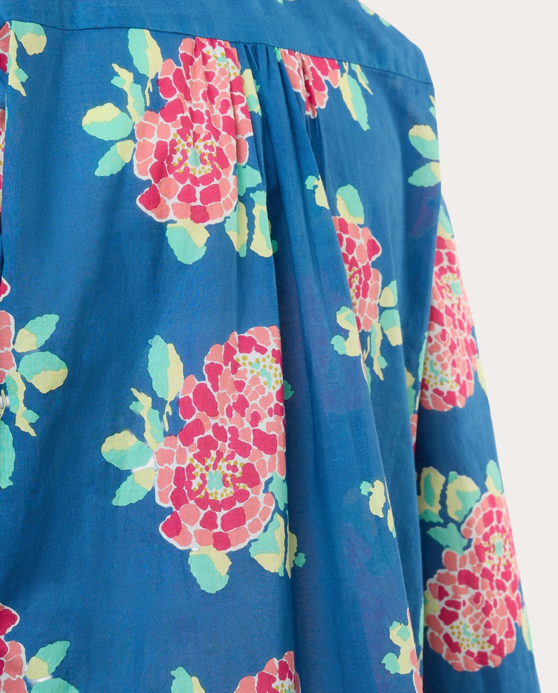 Kaftan Radha de Algodão Azul-4
