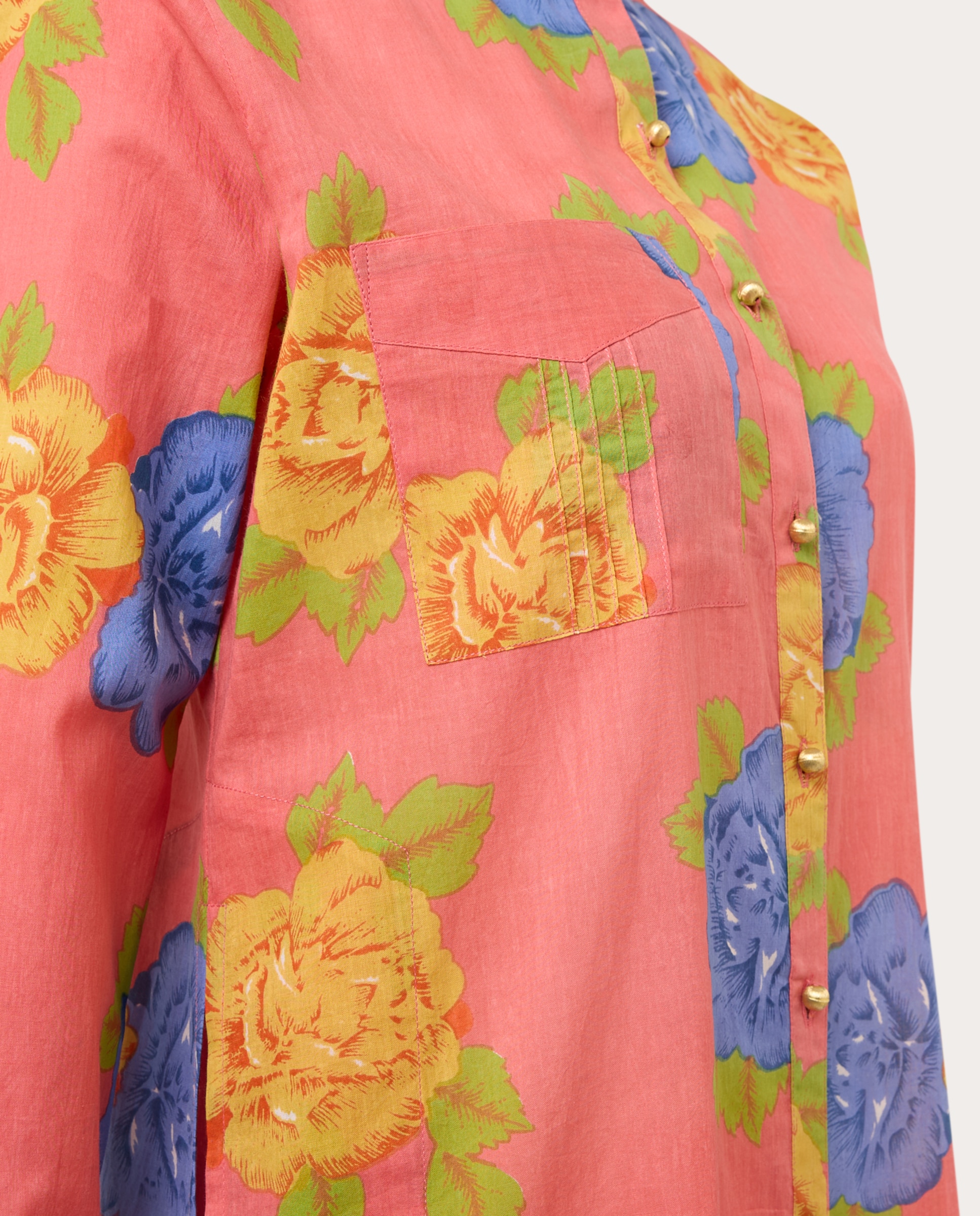 Kaftan Comprido de Algodão Laranja-3