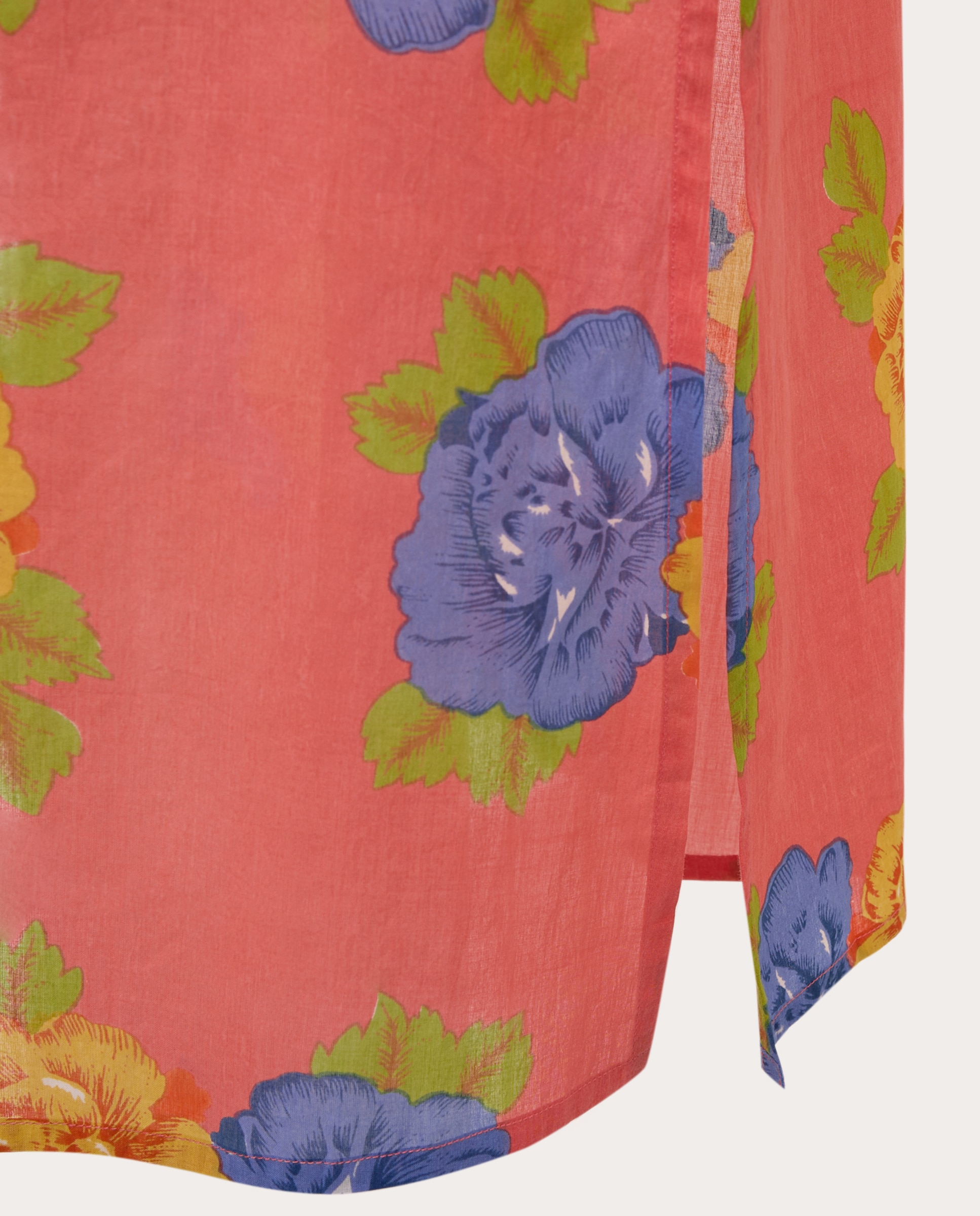 Kaftan Comprido de Algodão Laranja-4