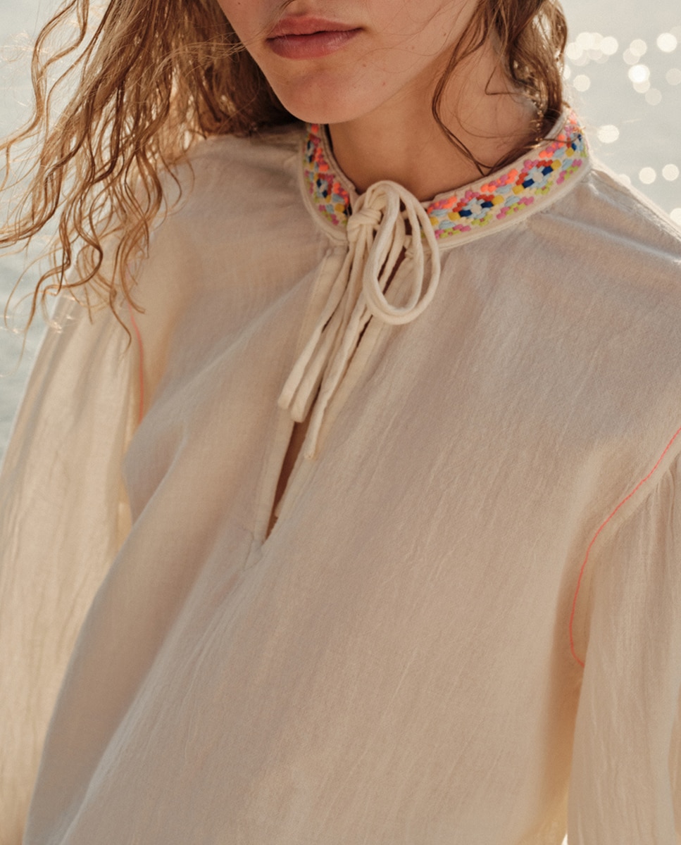 Blusa Melora de Algodão Branco-3
