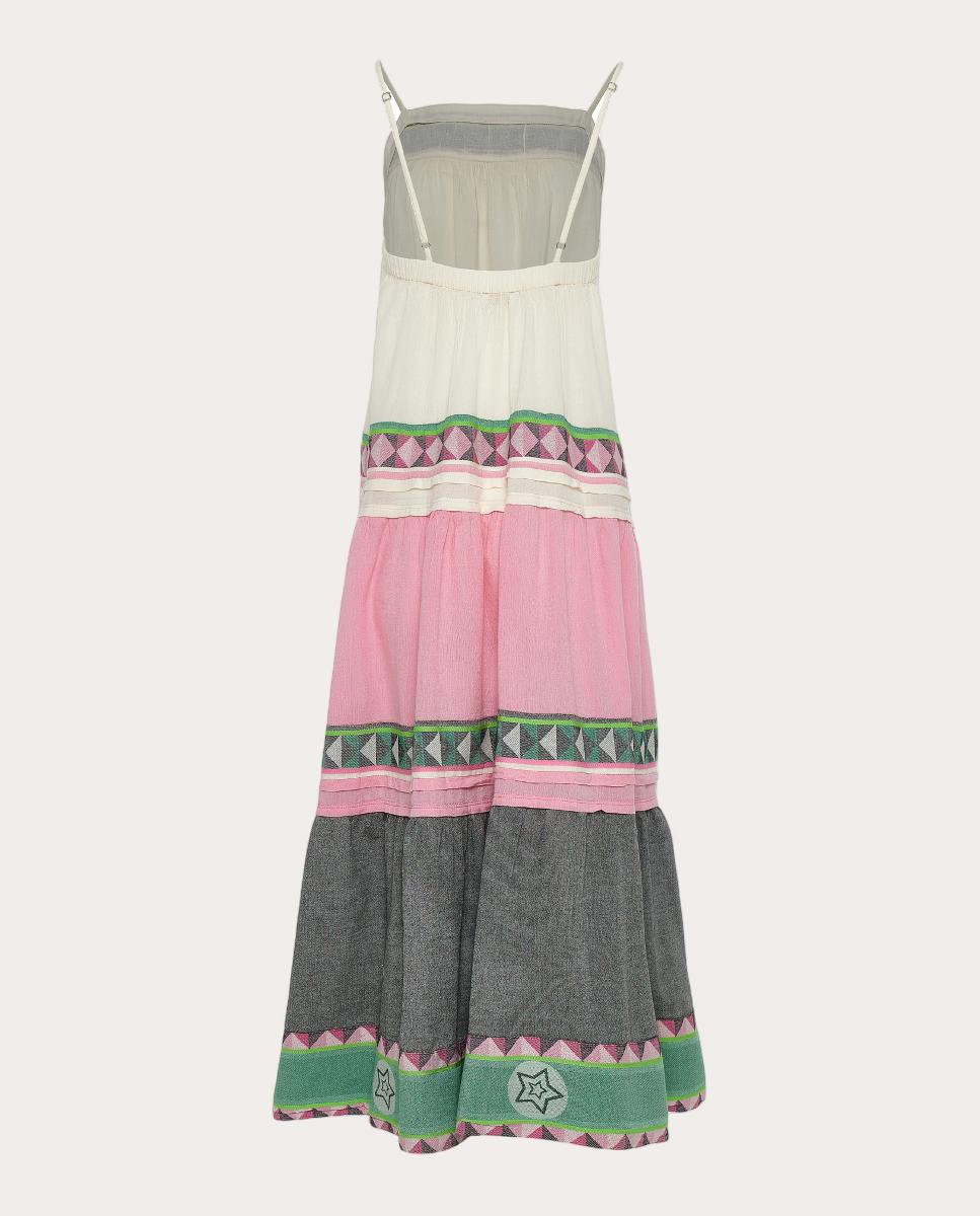 Vestido Comprido Zenoa de Algodão Multicolor-2