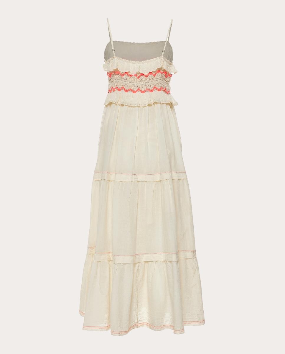Vestido Comprido Merage de Algodão Branco-2