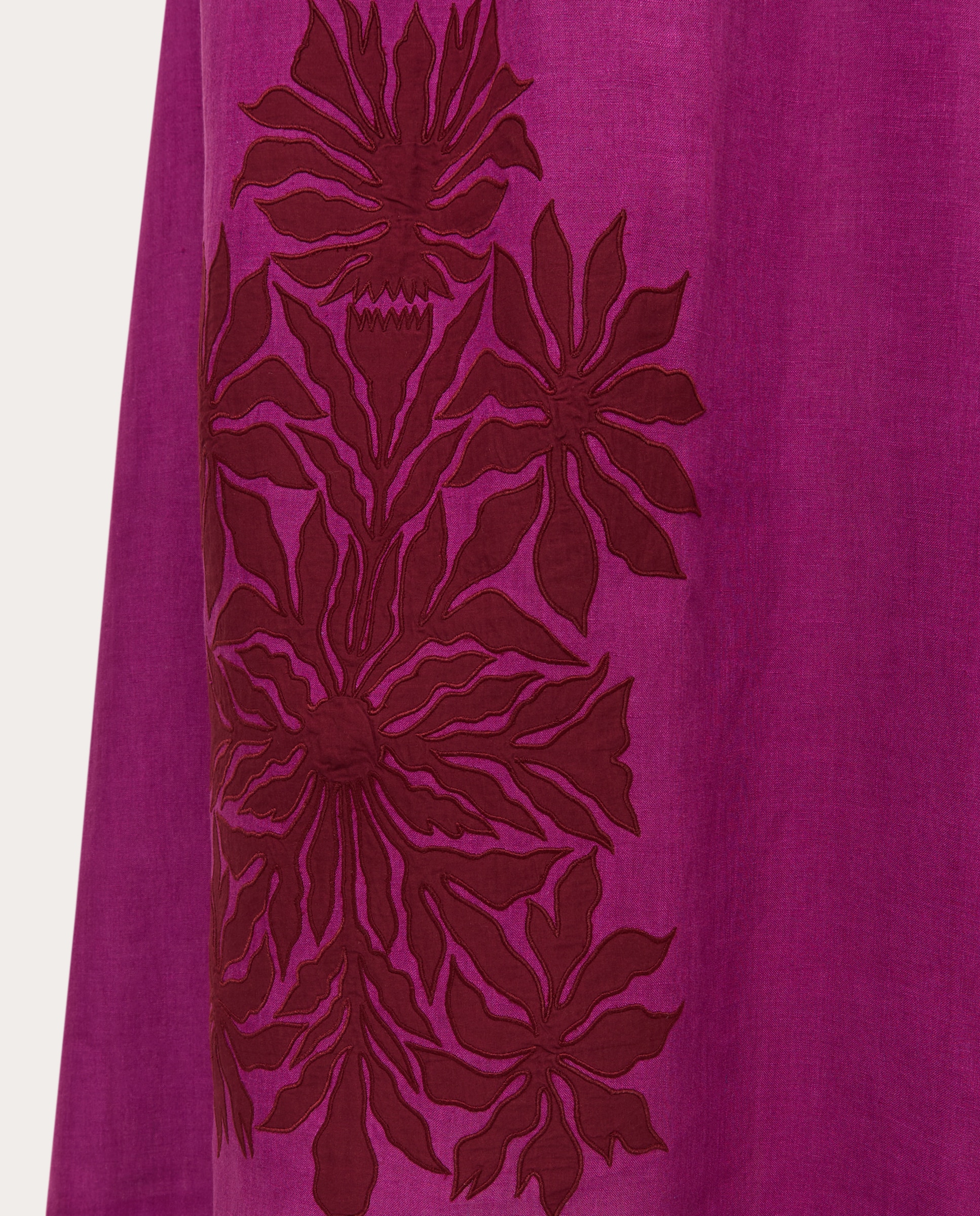 Saia Comprida de Linho Roxo-3