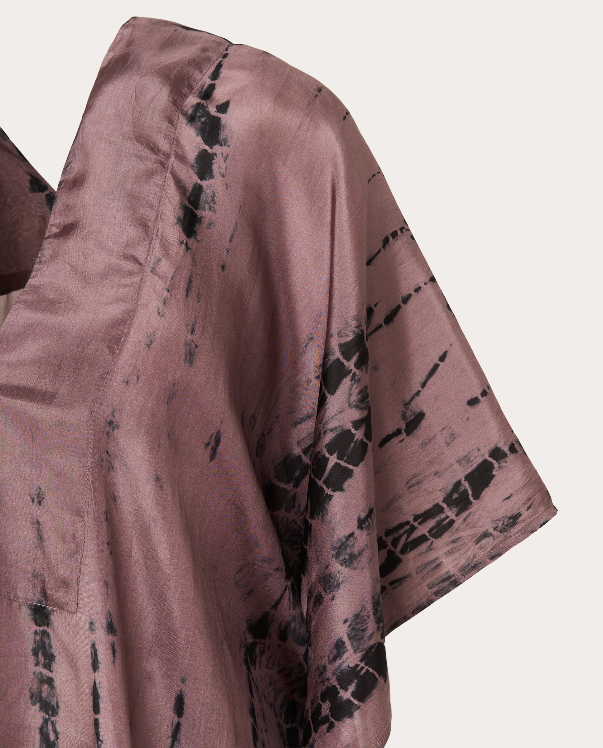 Kaftan Sol de Seda Castanho-3