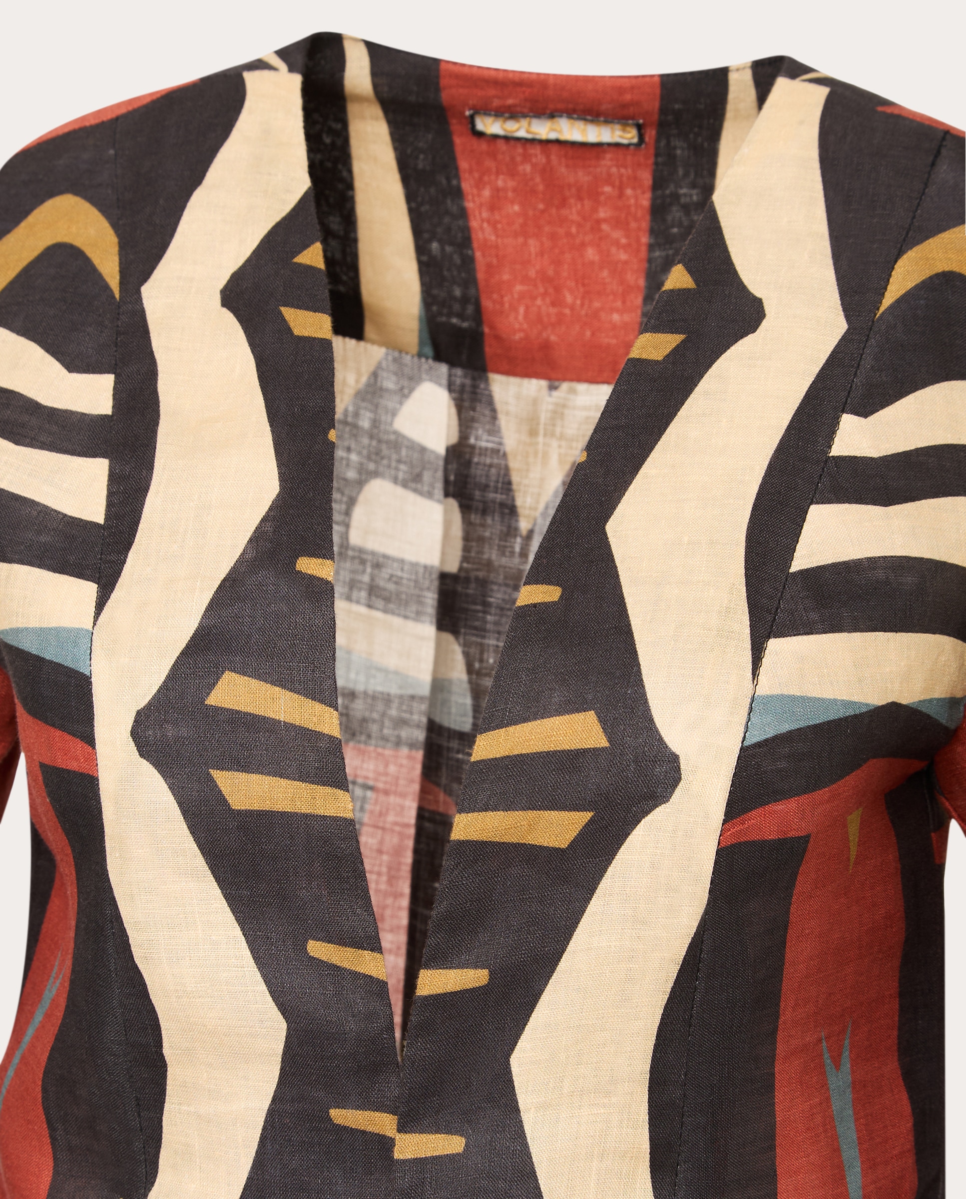 Kimono The Shield de Linho Multicolor-3