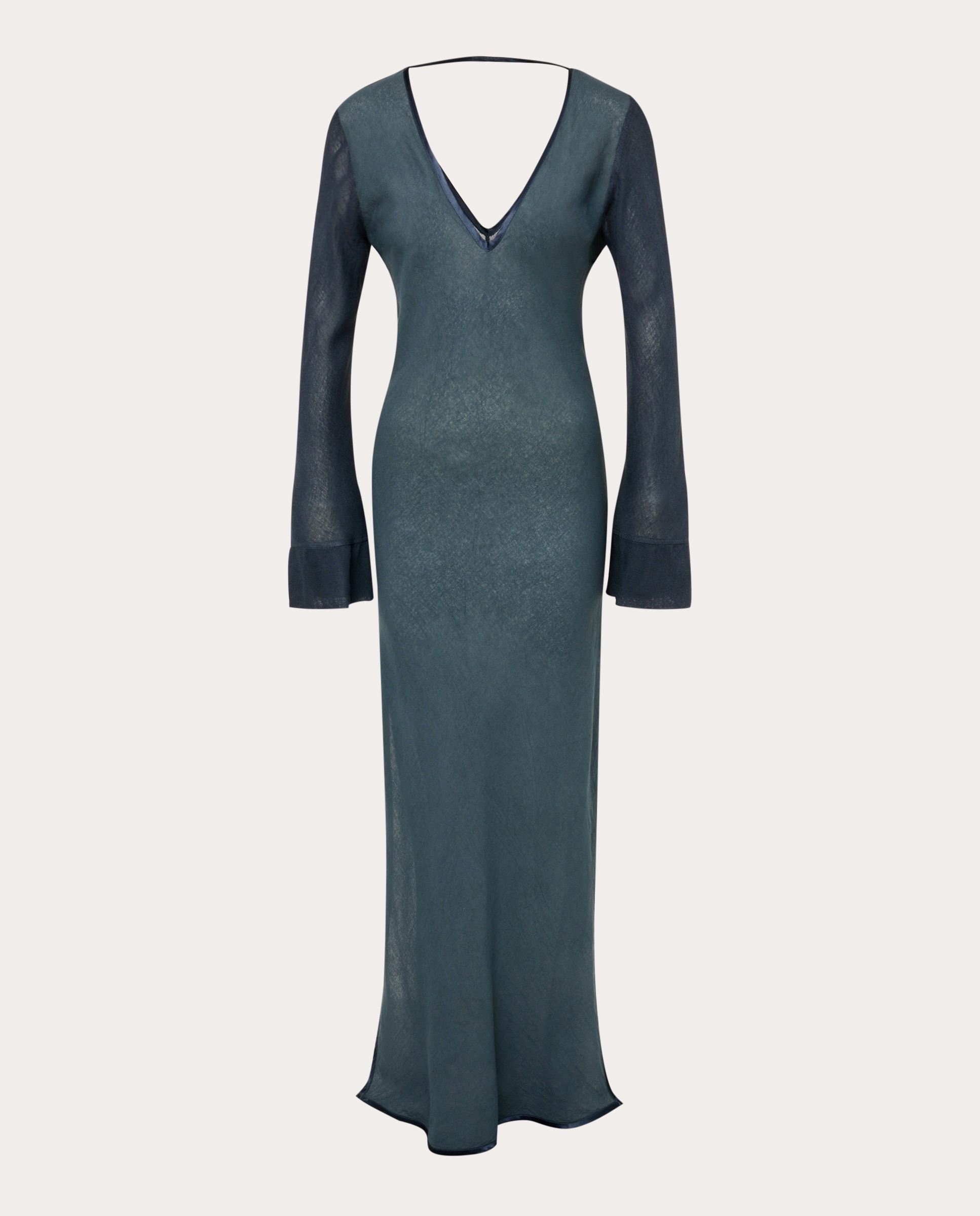 Vestido comprido Azul-acinzentado-1