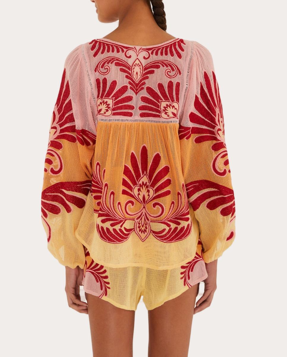 Blusa Arabesc de Algodão Amarelo-2